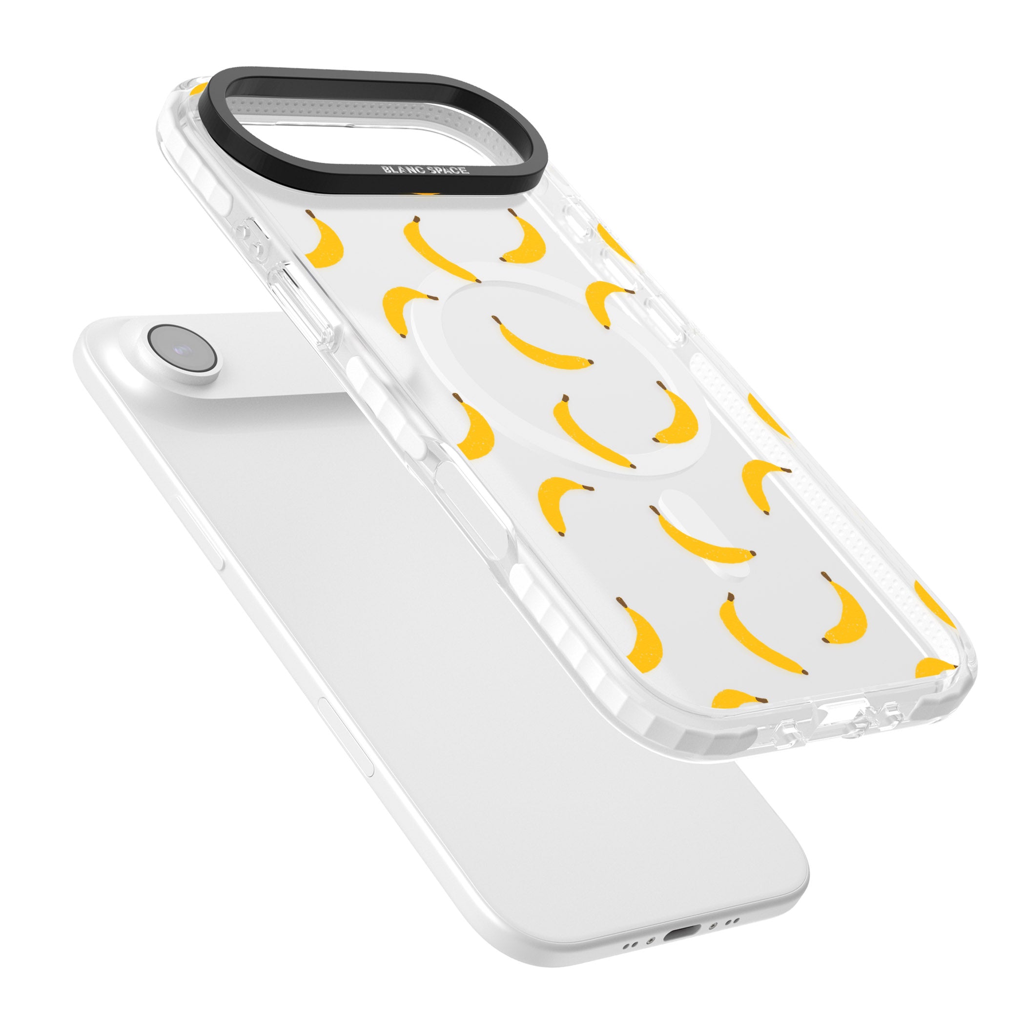Banana Pattern iPhone 17 Air Impact Pro Clear Phone Case Colours