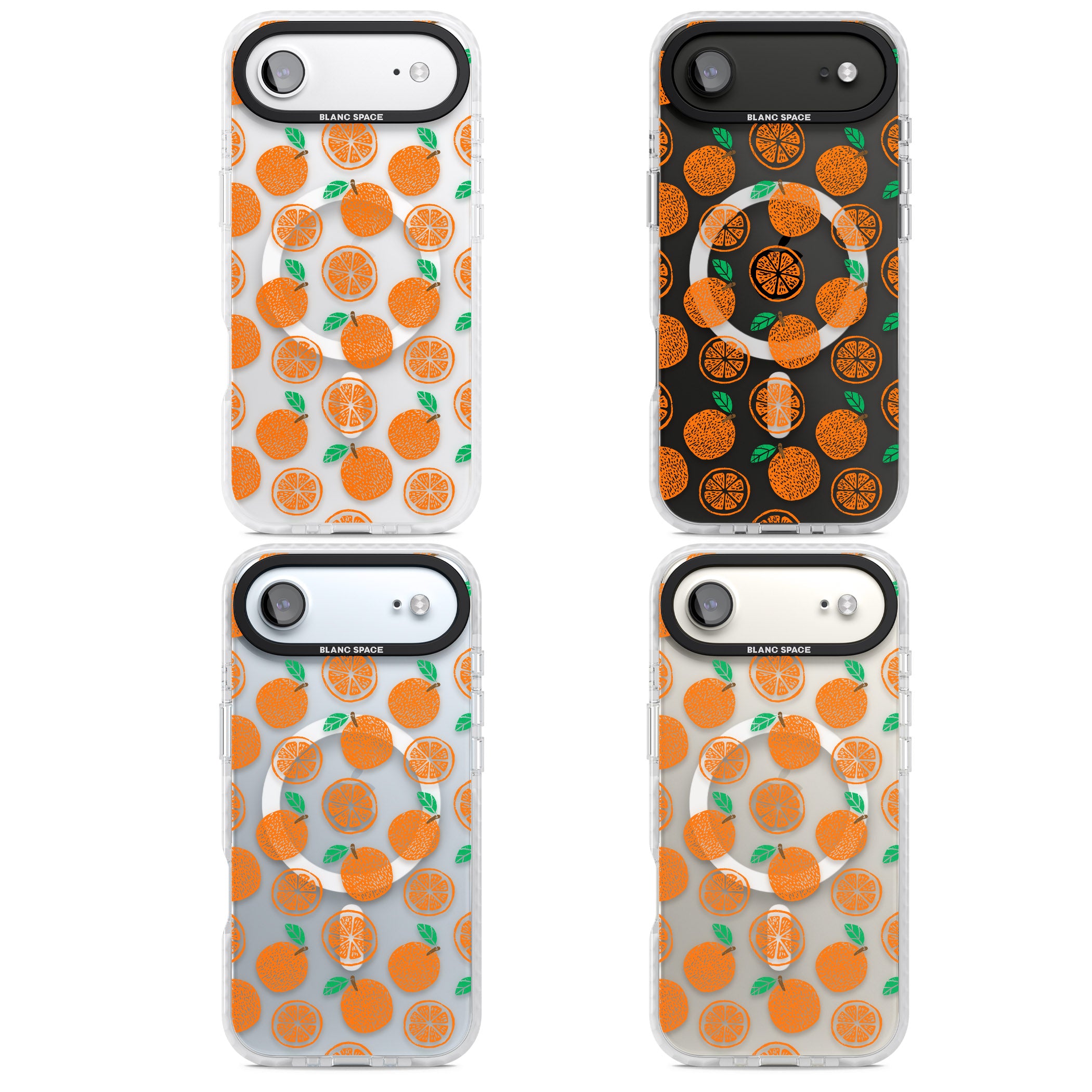 Orange Pattern iPhone 17 Air Impact Pro Clear Phone Case APT Impact Protection
