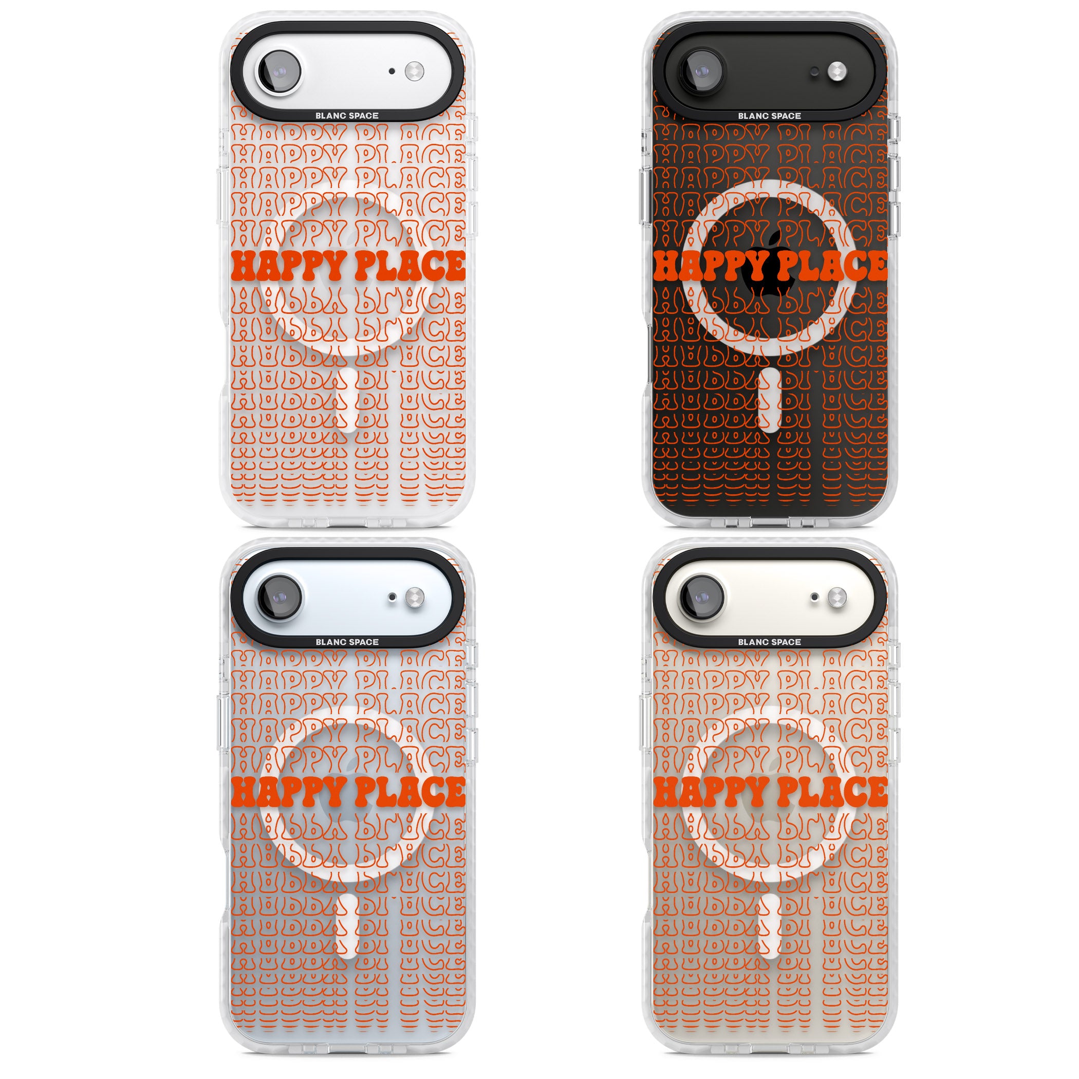 Happy Place (Orange) iPhone 17 Air Impact Pro Clear Phone Case APT Impact Protection