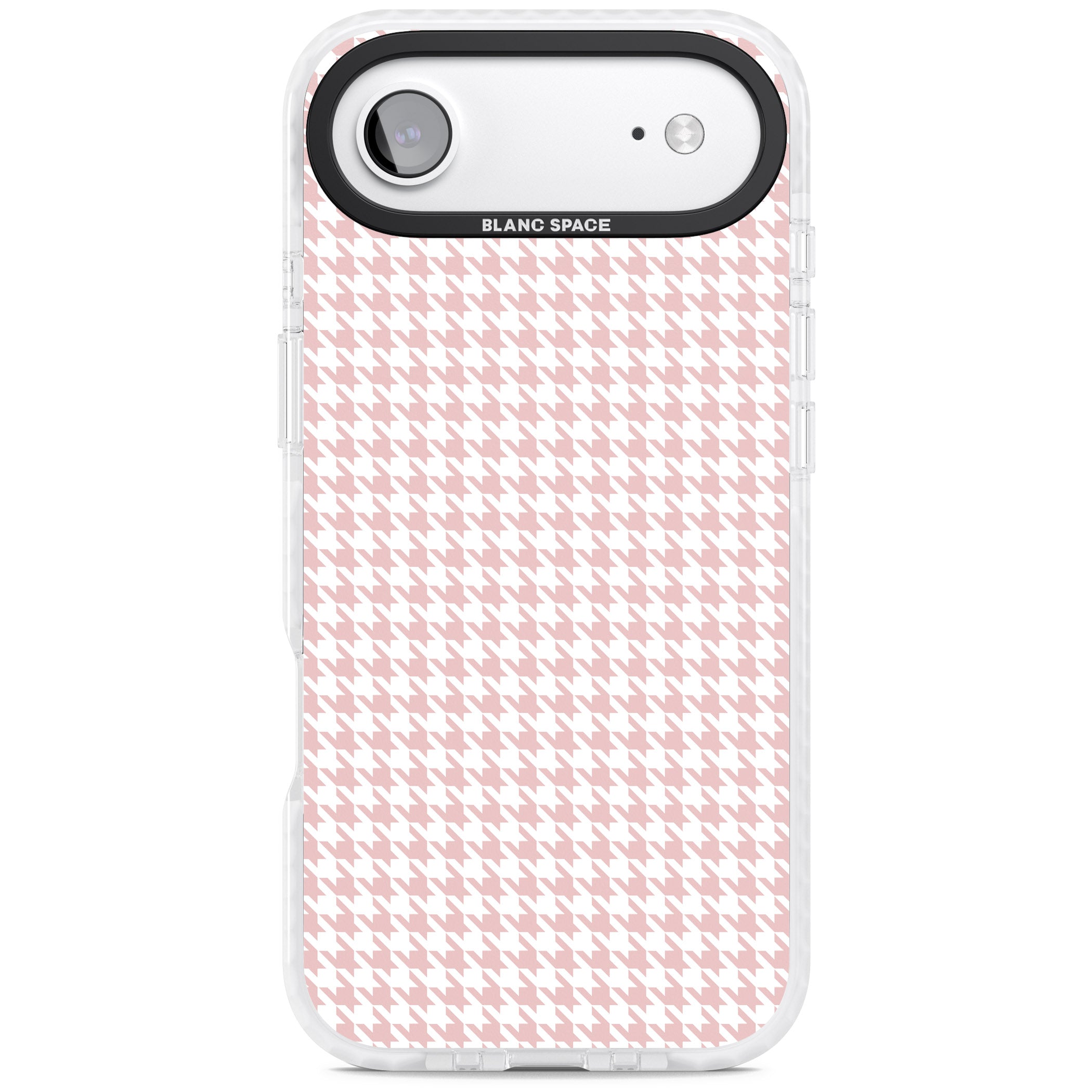 Pink Houndstooth Pattern iPhone 17 Air Impact Pro Clear Phone Case