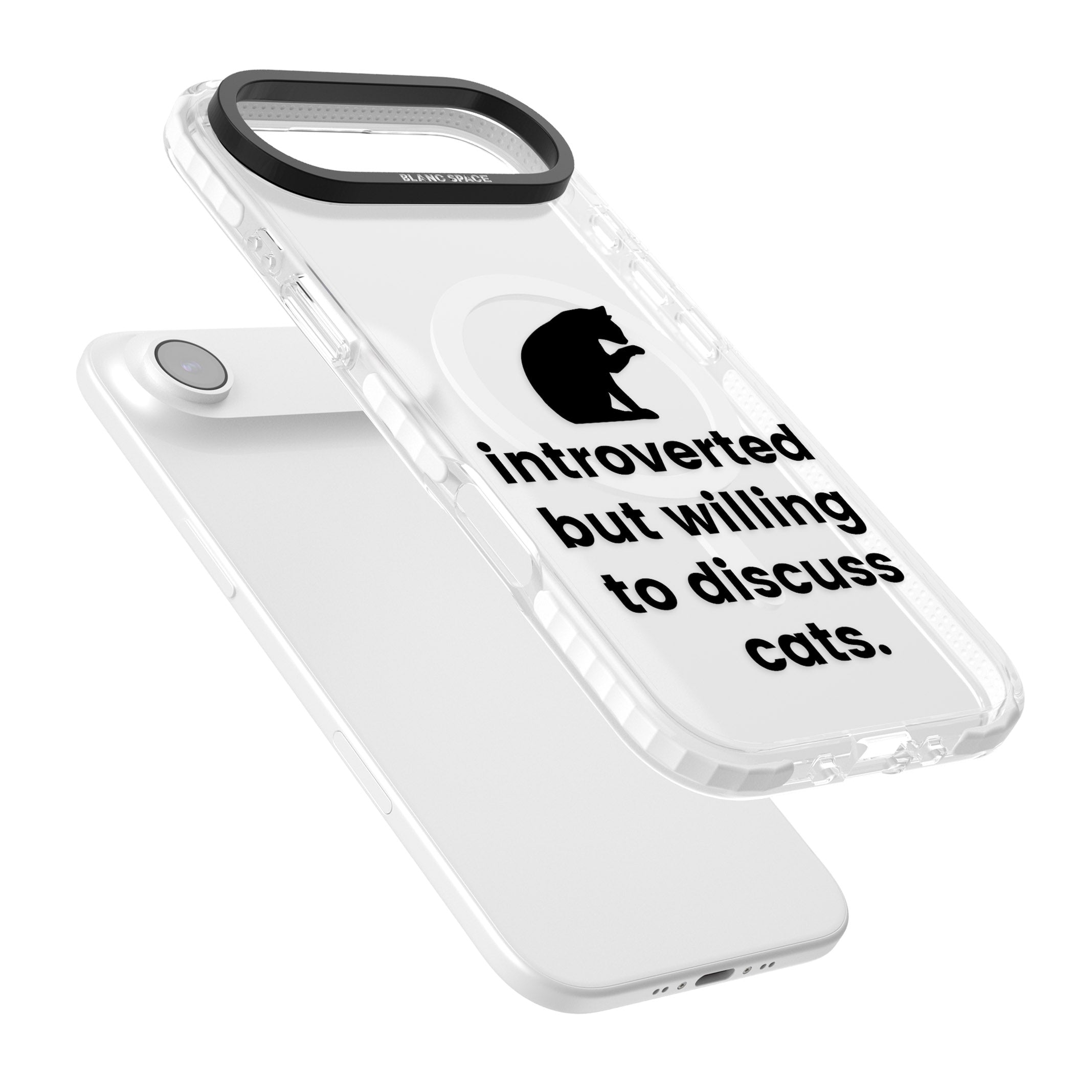 Introverted But Willing To Discuss Cats iPhone 17 Air Impact Pro Clear Phone Case Colours