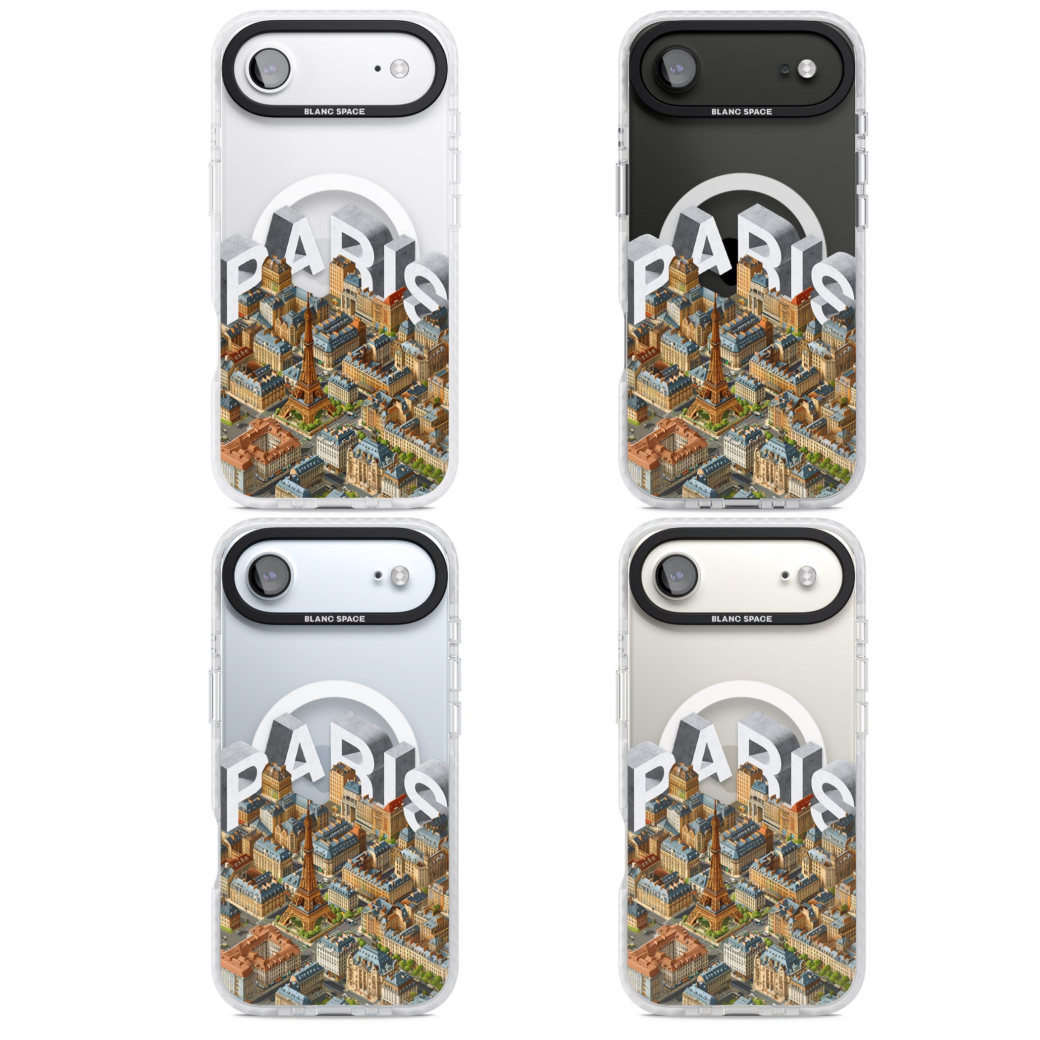 Paris iPhone 17 Air Impact Pro Clear Phone Case APT Impact Protection