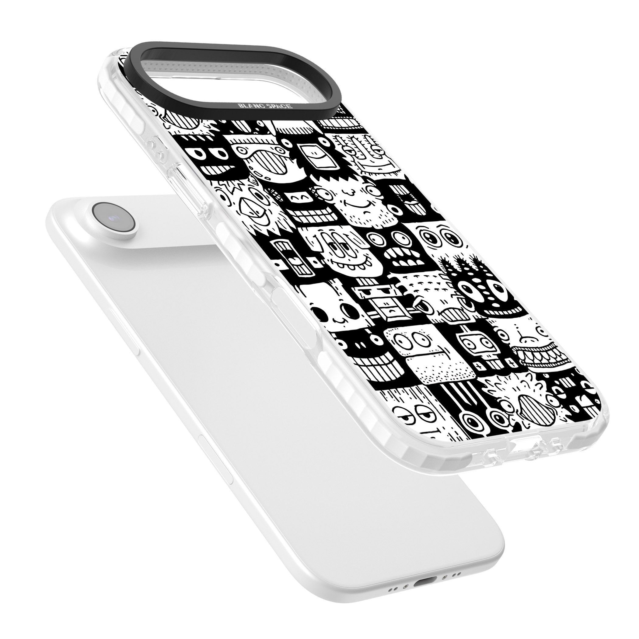 Checkerboard Heads iPhone 17 Air Impact Pro Clear Phone Case Colours