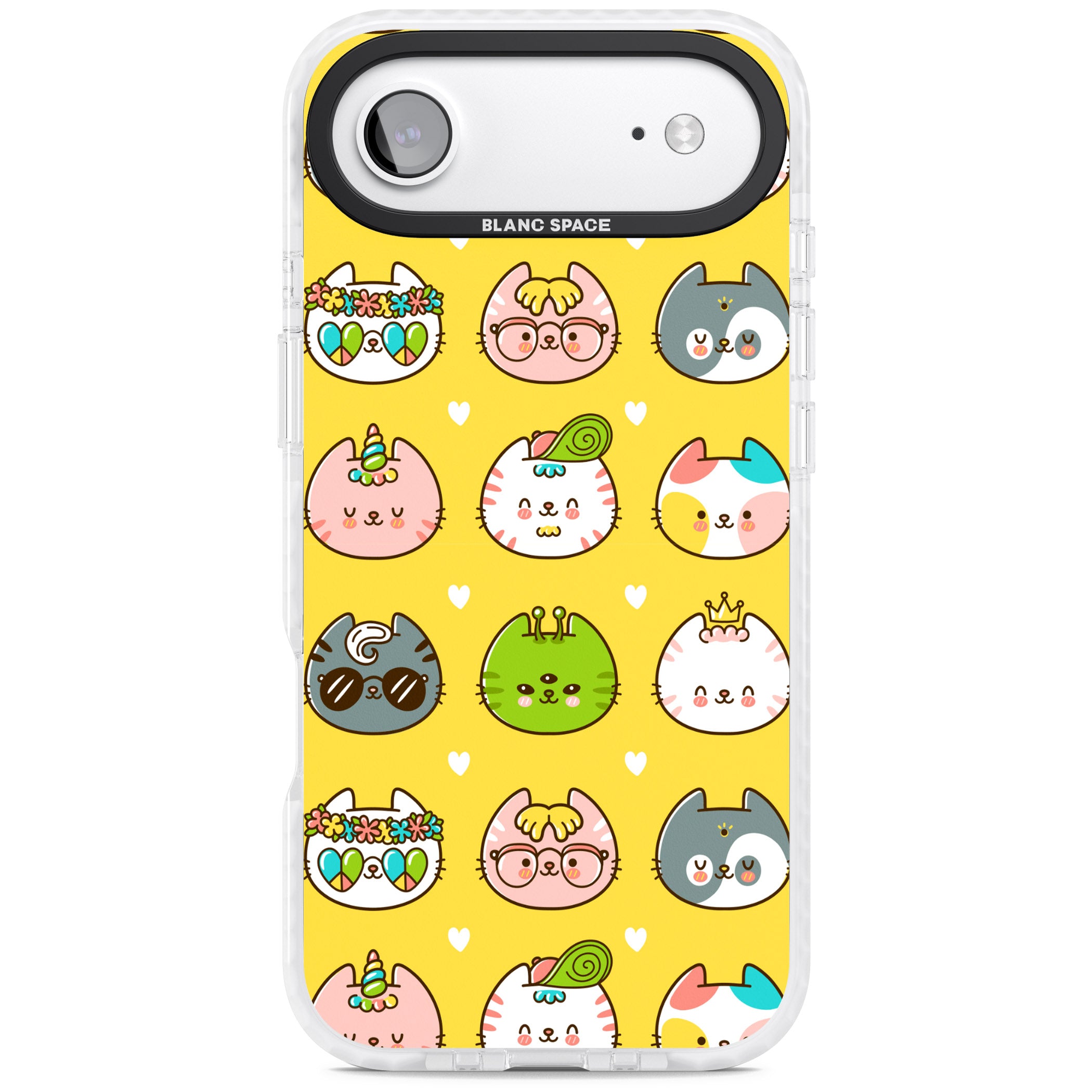 Mythical Cats Kawaii Pattern iPhone 17 Air Impact Pro Clear Phone Case