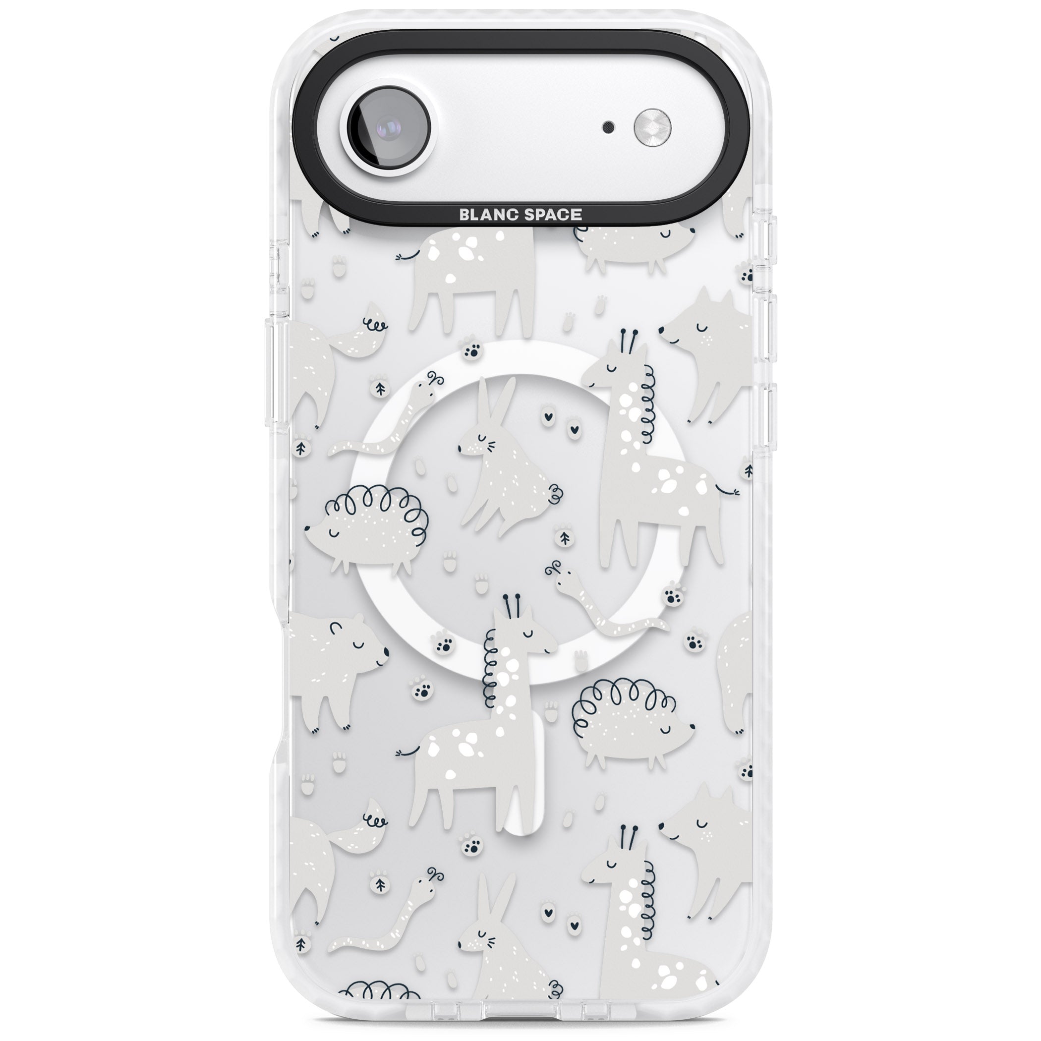 Monochrome Animal Party iPhone 17 Air Impact Pro Clear Phone Case
