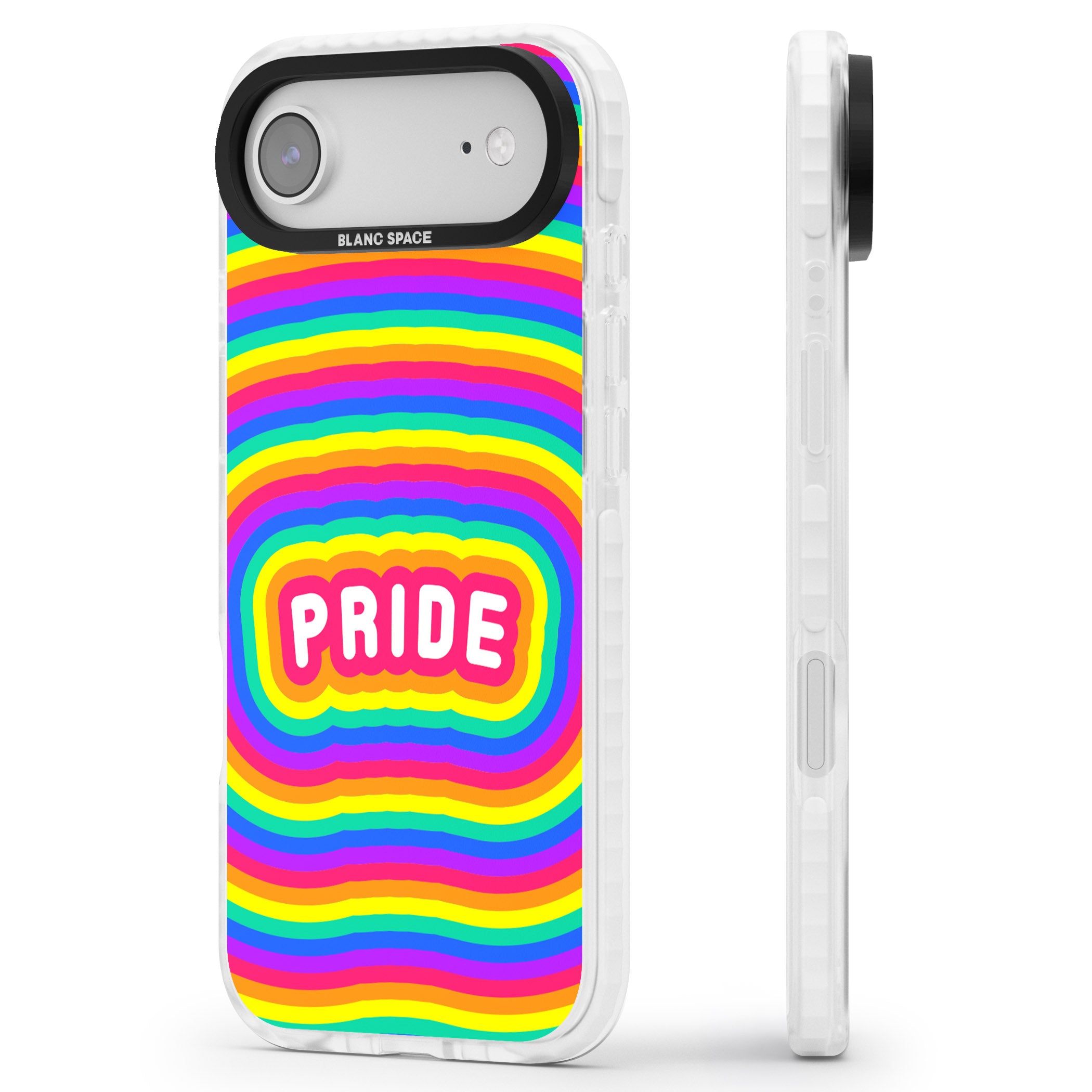 Pride iPhone 17 Air Impact Pro Clear Phone Case Side Profile