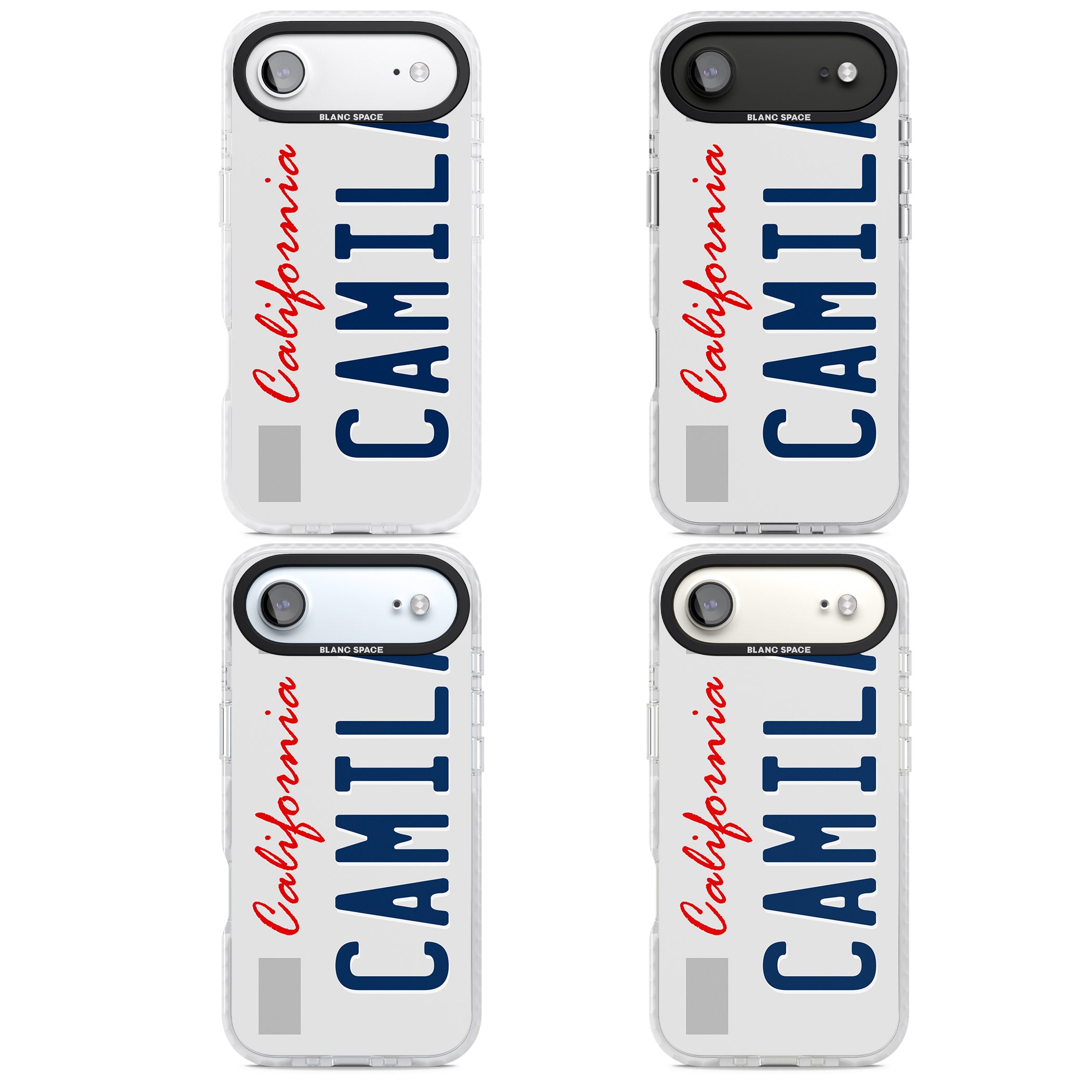 Personalised California License Plate iPhone 17 Air Impact Pro Clear Phone Case APT Impact Protection