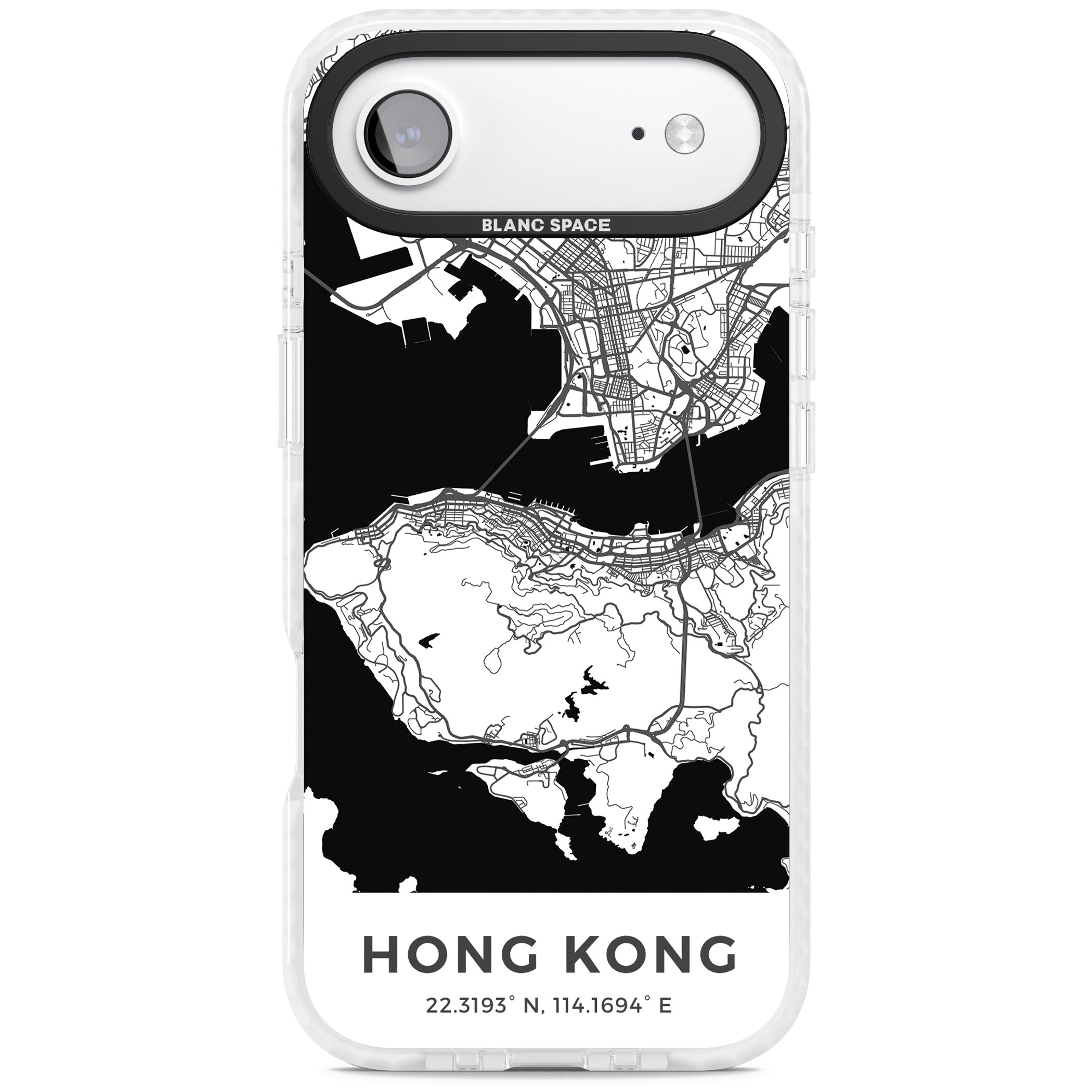 Hong Kong Map iPhone 17 Air Impact Pro Clear Phone Case