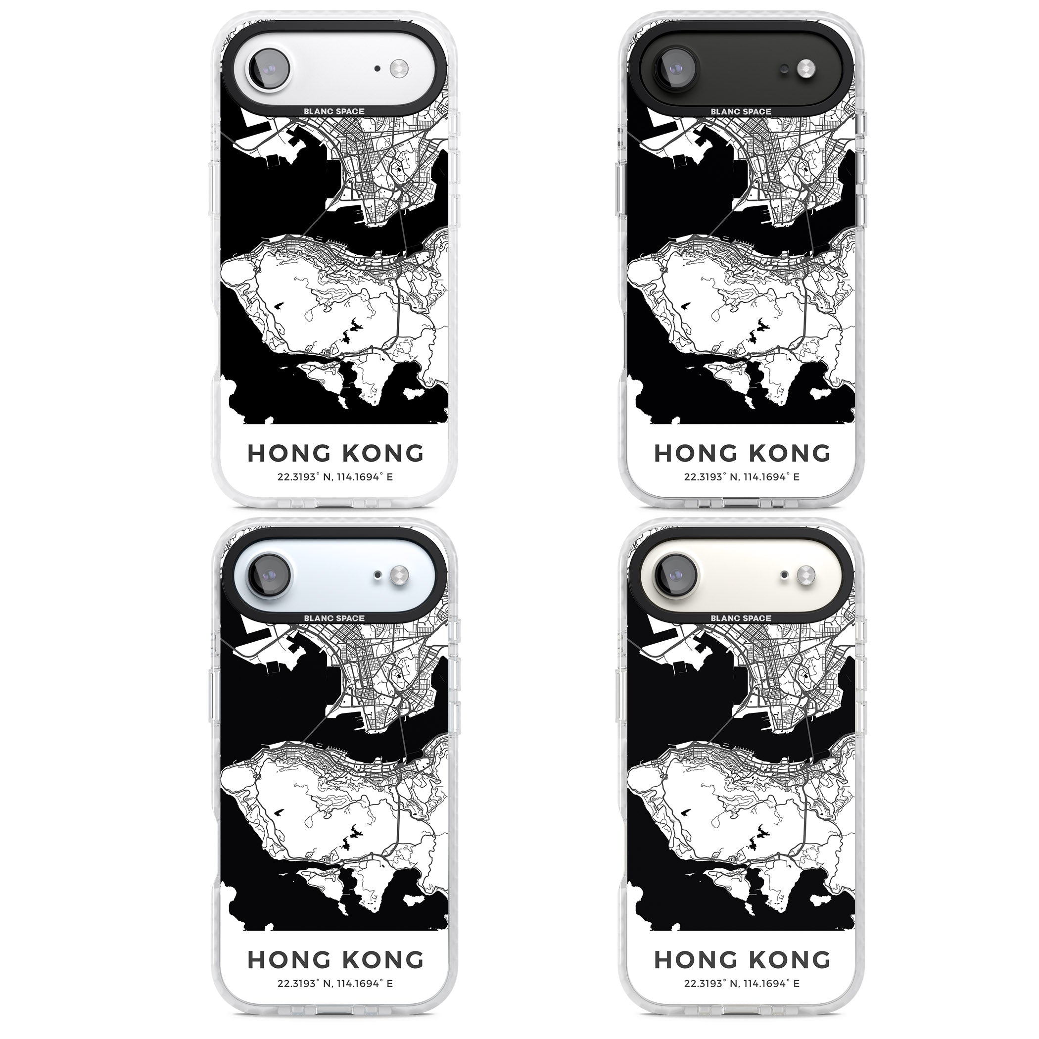 Hong Kong Map iPhone 17 Air Impact Pro Clear Phone Case APT Impact Protection
