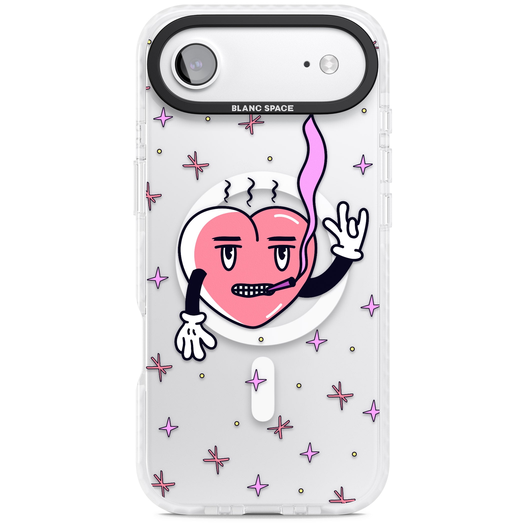 Quirky Heart iPhone 17 Air Impact Pro Clear Phone Case