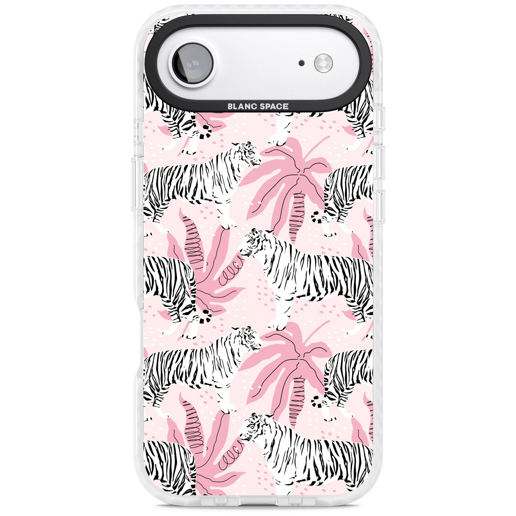 Pink Tiger Palm iPhone 17 Air Impact Pro Clear Phone Case