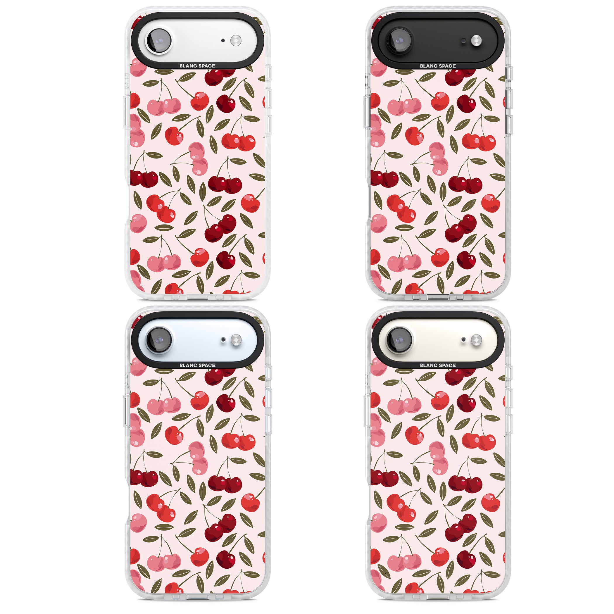 Fruity & Fun Patterns Cherries iPhone 17 Air Impact Pro Clear Phone Case APT Impact Protection