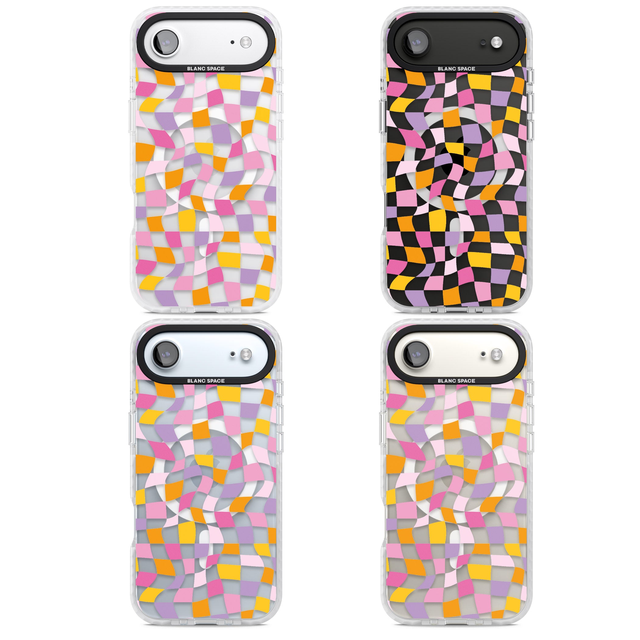 Wonky Squares Pattern iPhone 17 Air Impact Pro Clear Phone Case APT Impact Protection