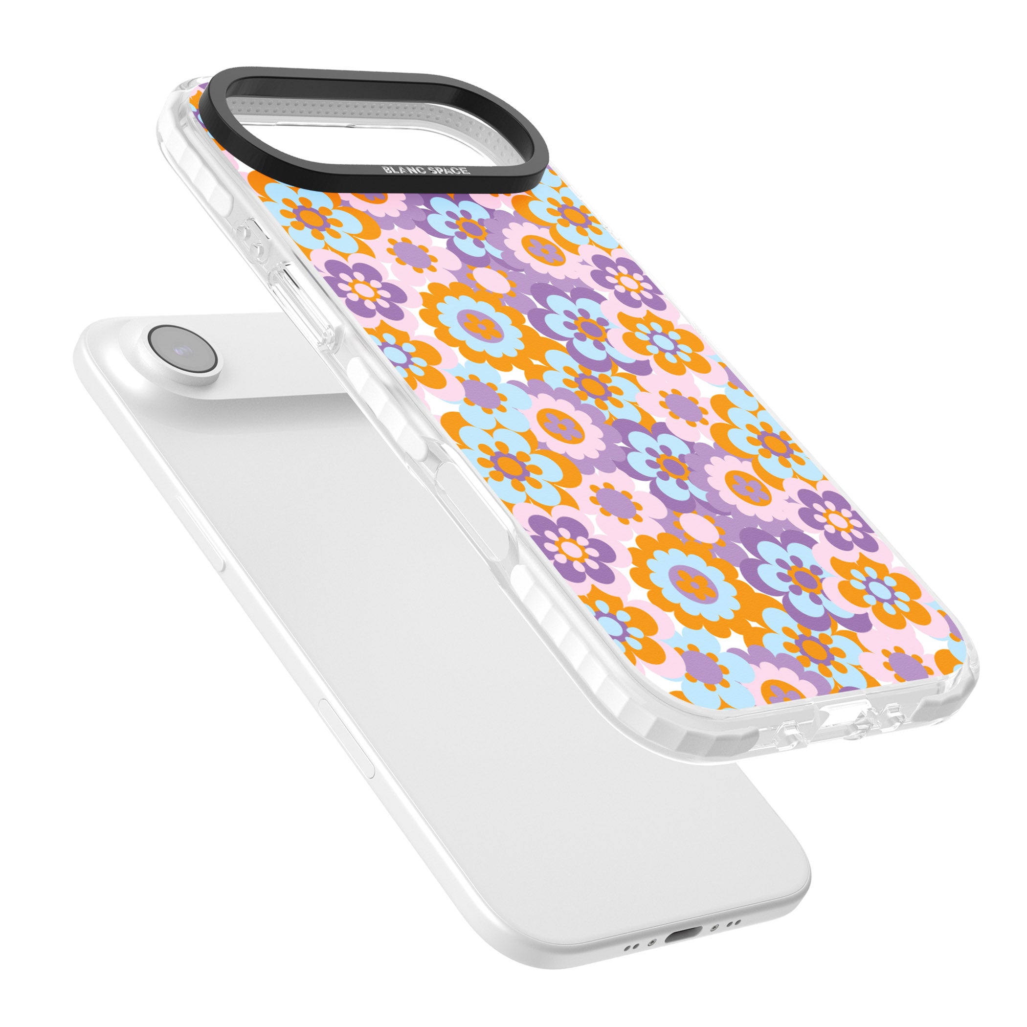 Flower Power Pattern iPhone 17 Air Impact Pro Clear Phone Case Colours