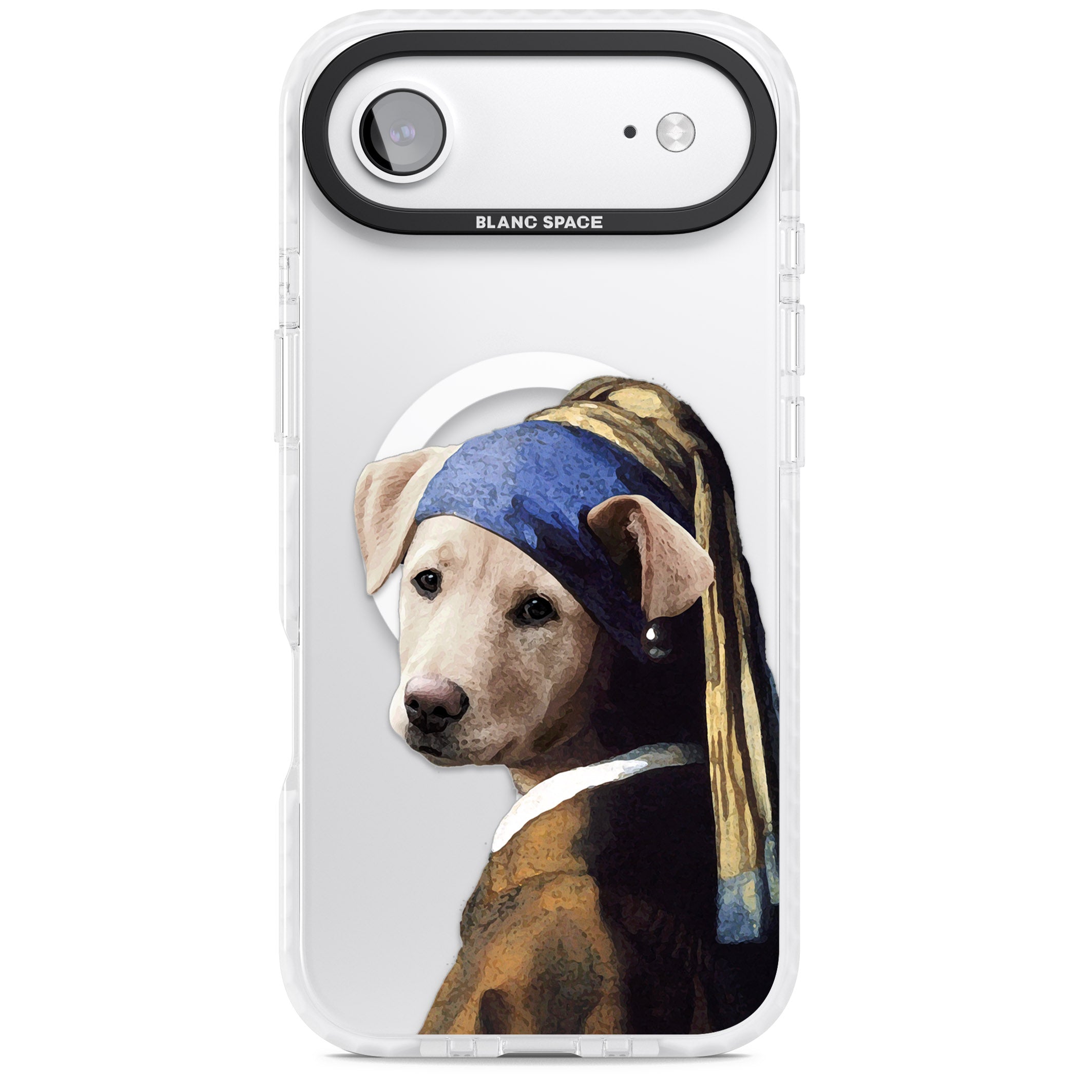 Doggo With A Pearl Earring iPhone 17 Air Impact Pro Clear Phone Case