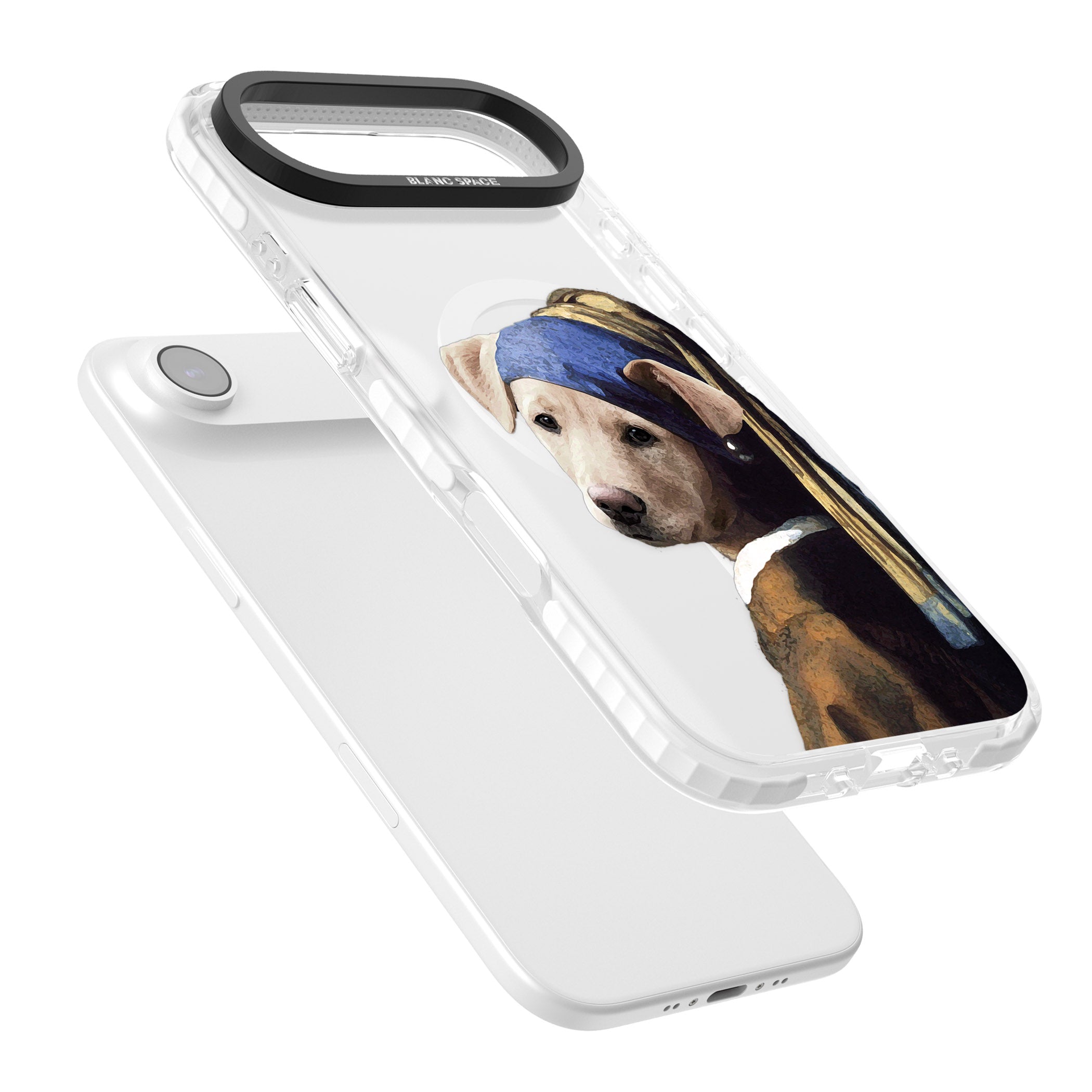 Doggo With A Pearl Earring iPhone 17 Air Impact Pro Clear Phone Case Colours