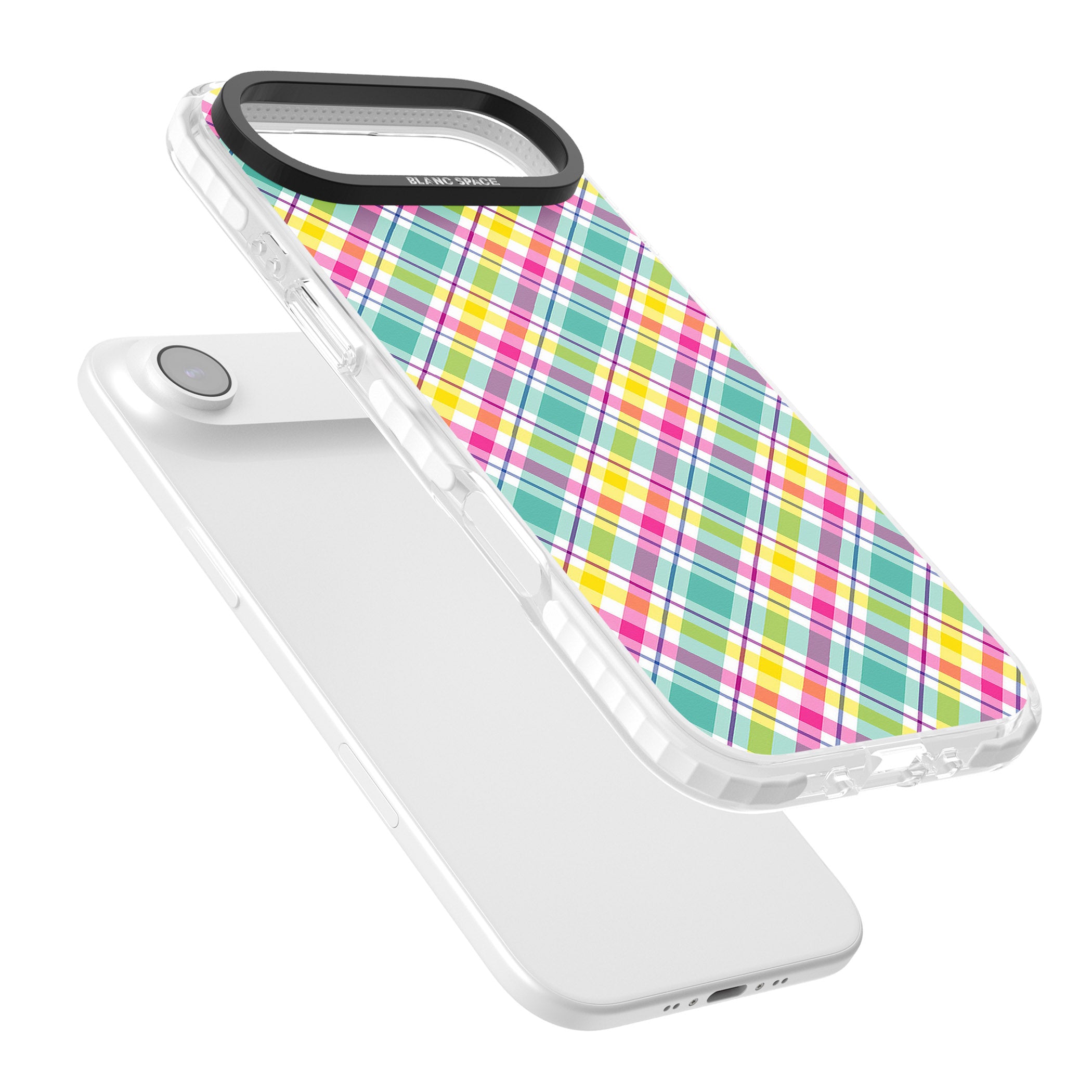 Crosshatch Plaid iPhone 17 Air Impact Pro Clear Phone Case Colours