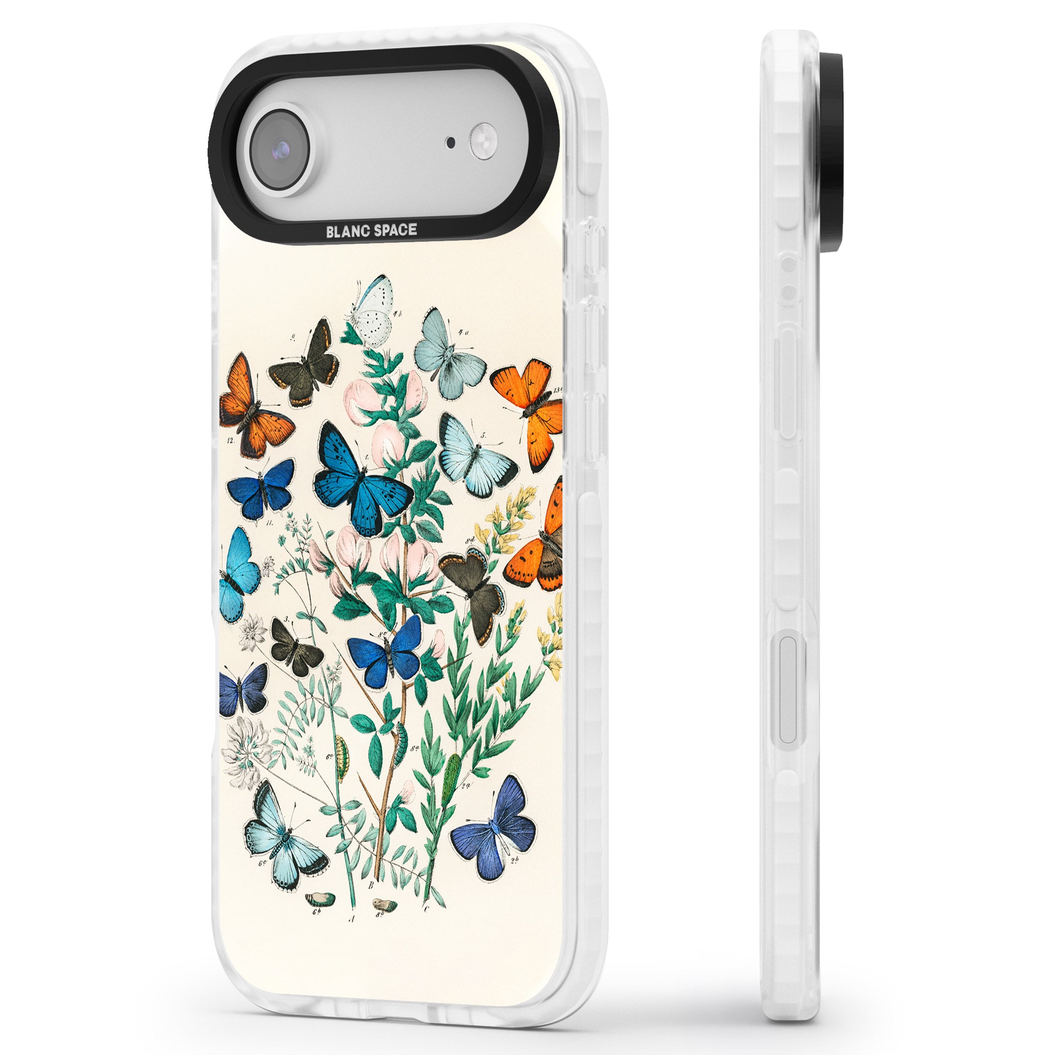 European Butterflies iPhone 17 Air Impact Pro Clear Phone Case Side Profile