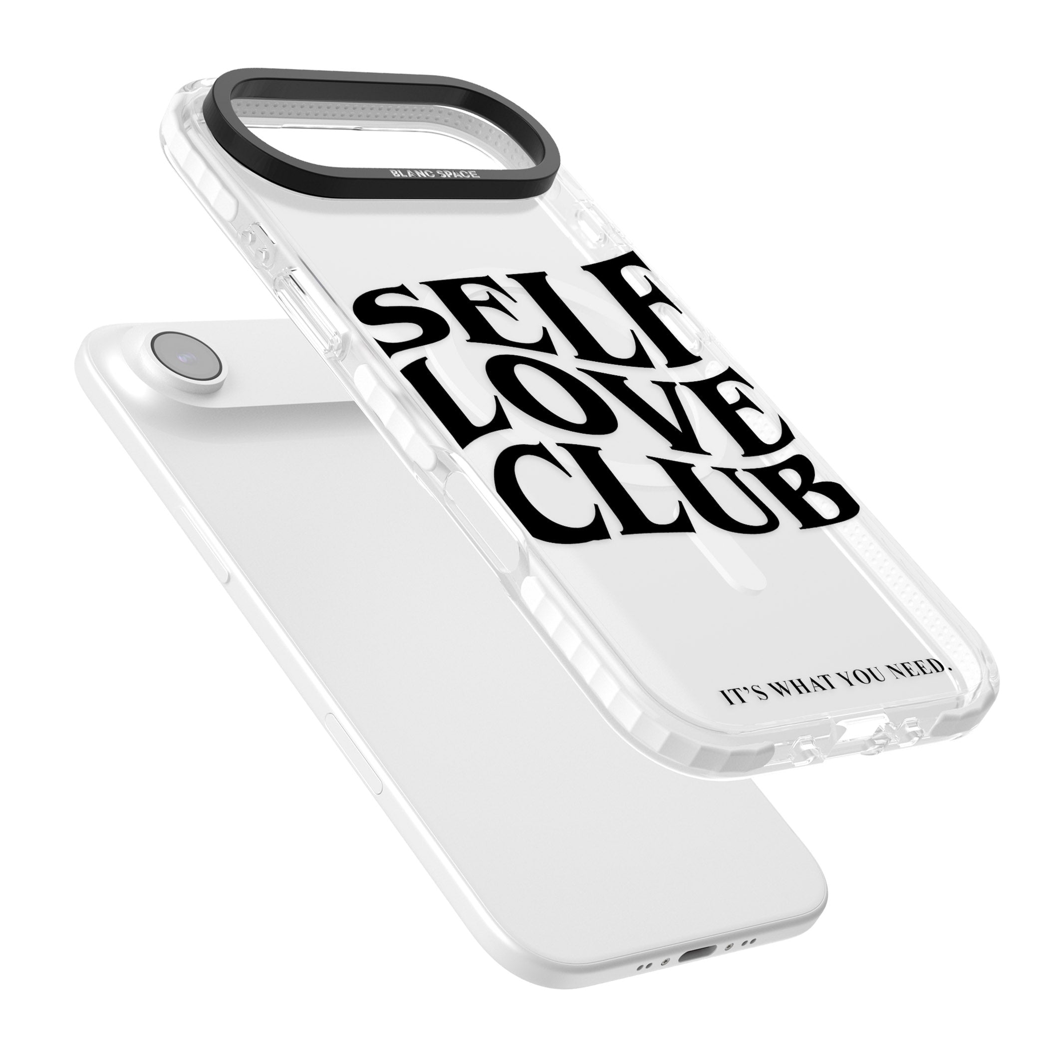 Self Love Club Black iPhone 17 Air Impact Pro Clear Phone Case Colours