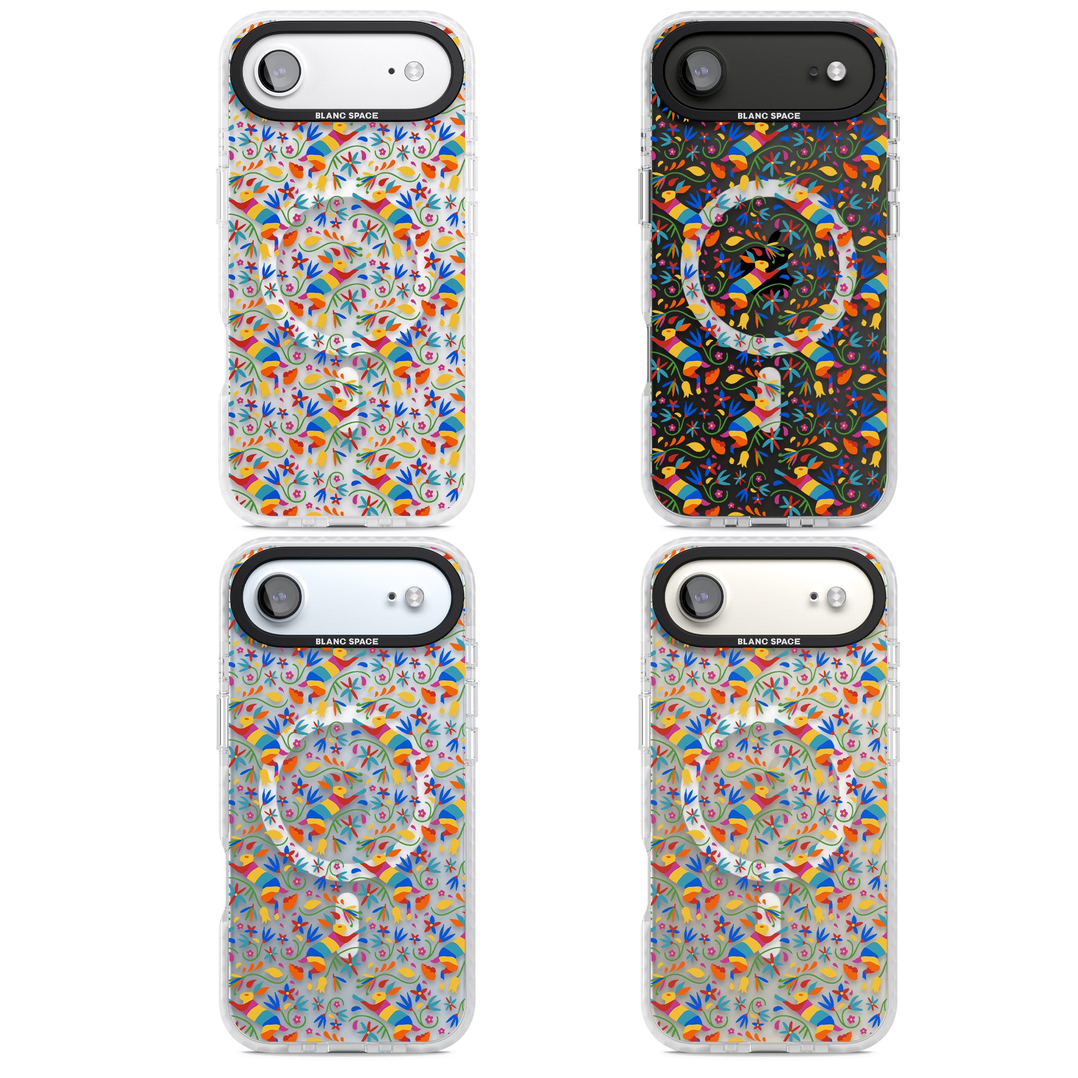 Vibrant Floral Mosaic iPhone 17 Air Impact Pro Clear Phone Case APT Impact Protection