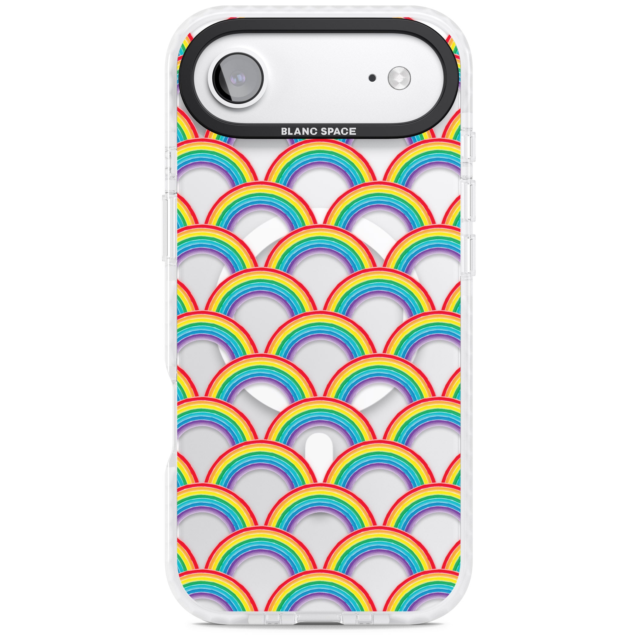 Rainbow Arc Pattern iPhone 17 Air Impact Pro Clear Phone Case