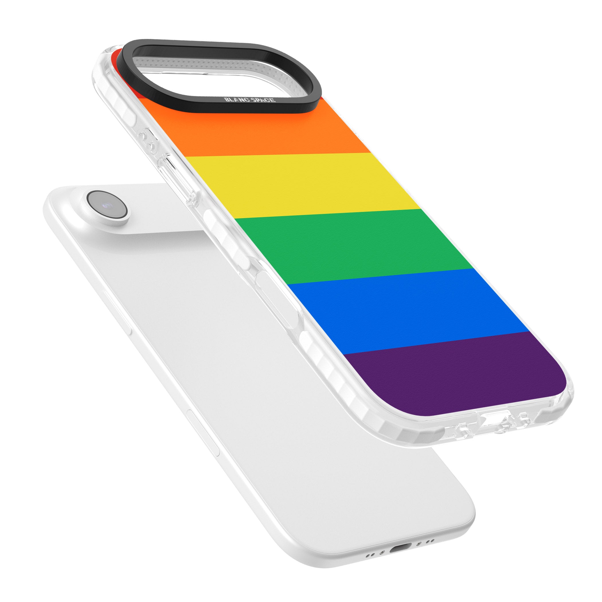 Rainbow Stripes iPhone 17 Air Impact Pro Clear Phone Case Colours