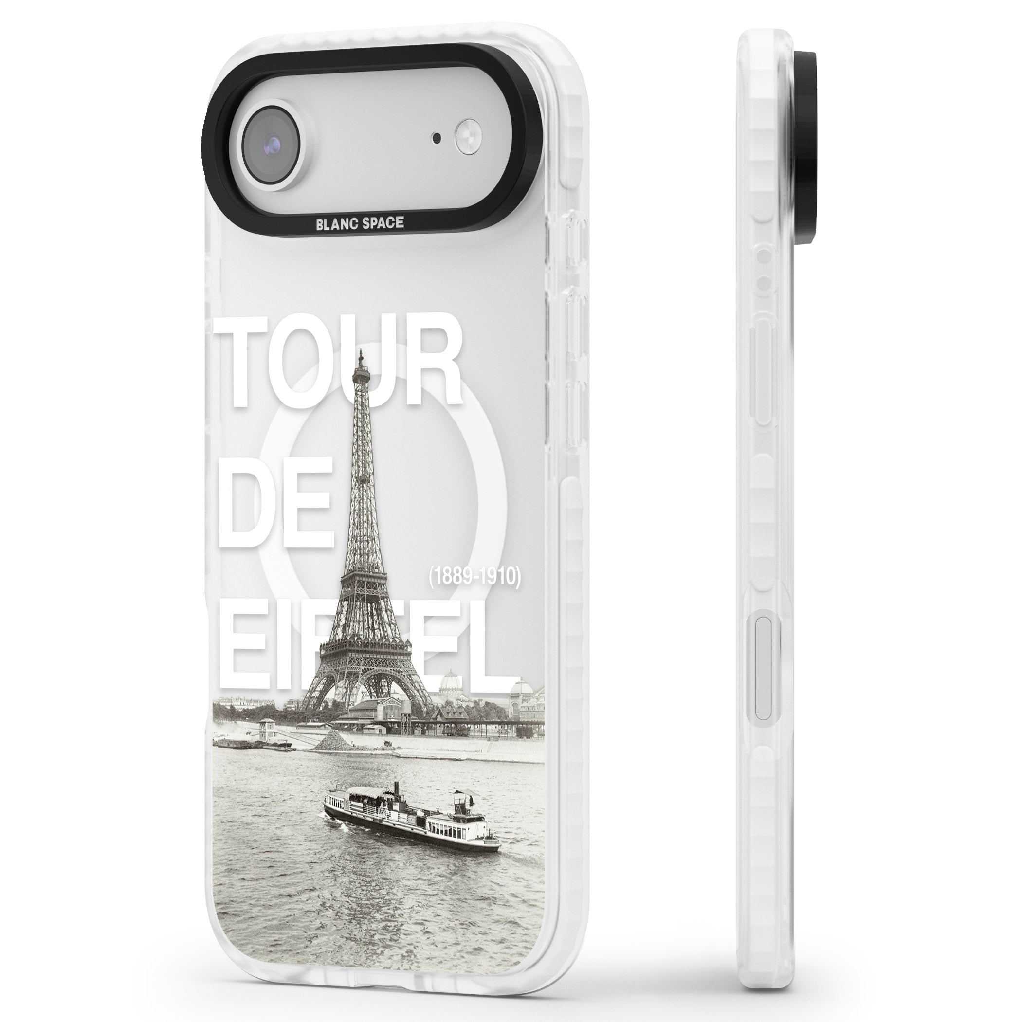 Tour De Eiffel iPhone 17 Air Impact Pro Clear Phone Case Side Profile