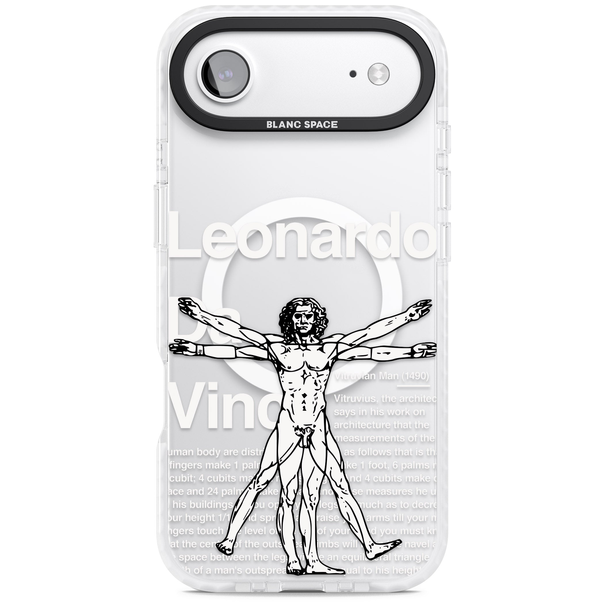 Vitruvian Man iPhone 17 Air Impact Pro Clear Phone Case