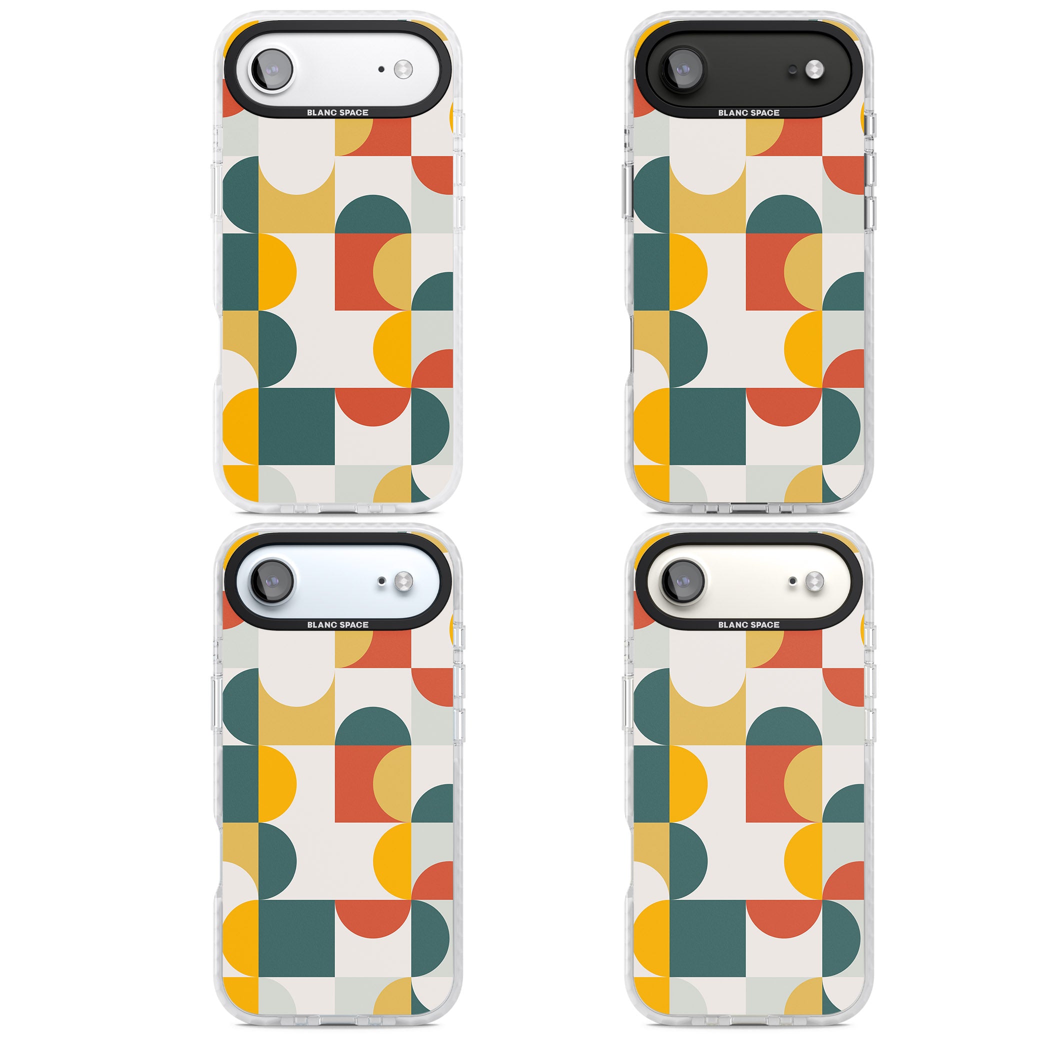 Retro Color Blocks iPhone 17 Air Impact Pro Clear Phone Case APT Impact Protection