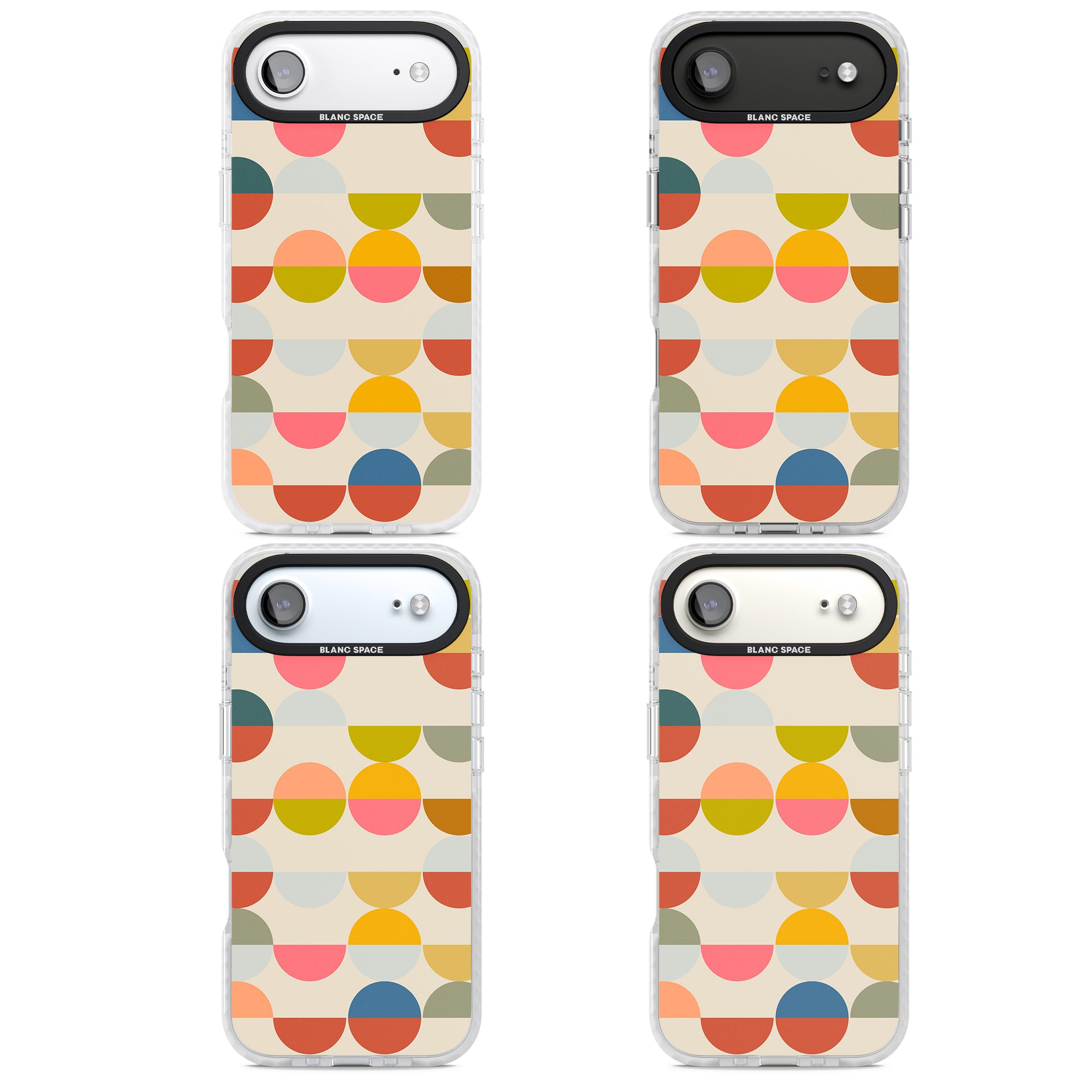 Colorful Retro Circles iPhone 17 Air Impact Pro Clear Phone Case APT Impact Protection