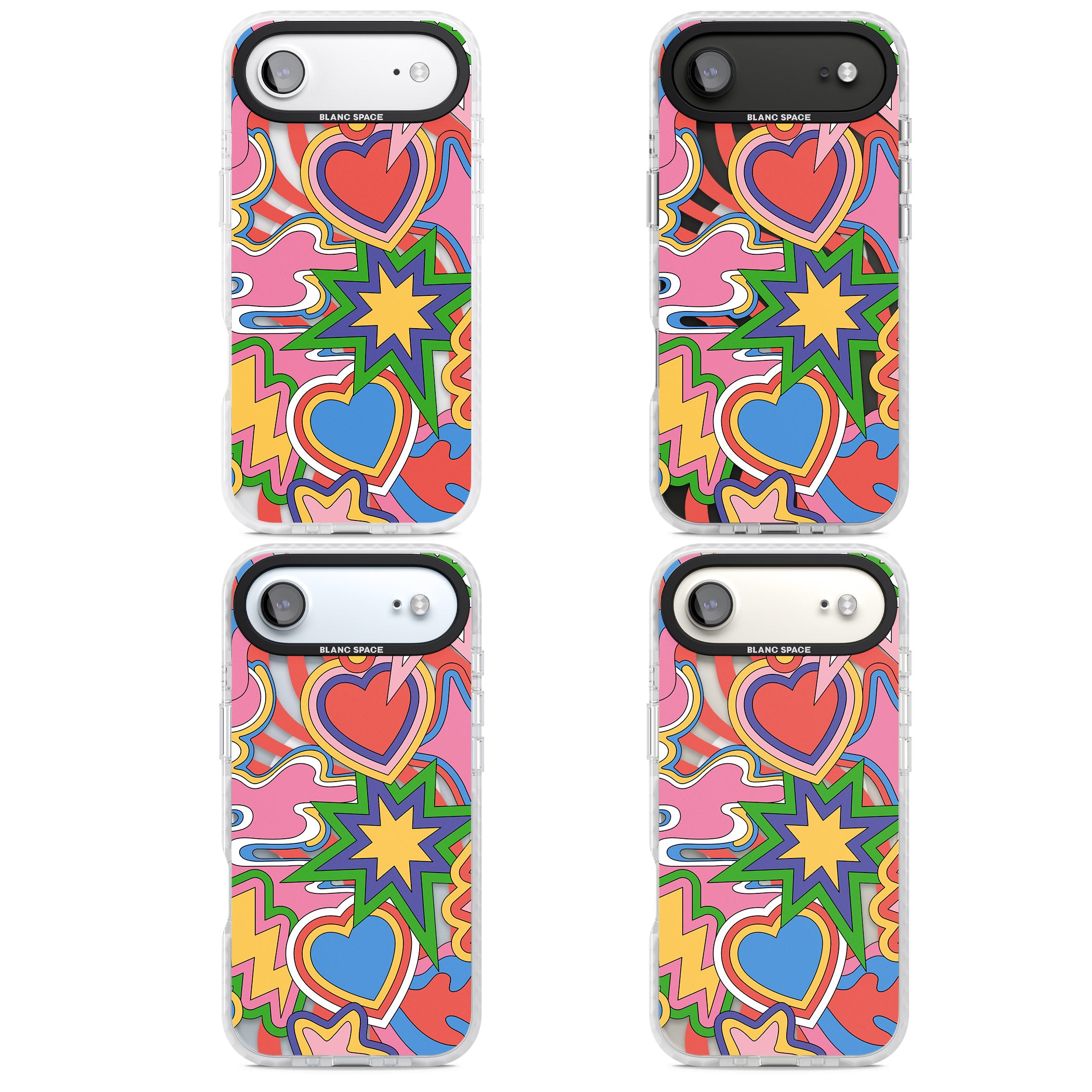 Psychedelic Pop Art Explosion iPhone 17 Air Impact Pro Clear Phone Case APT Impact Protection