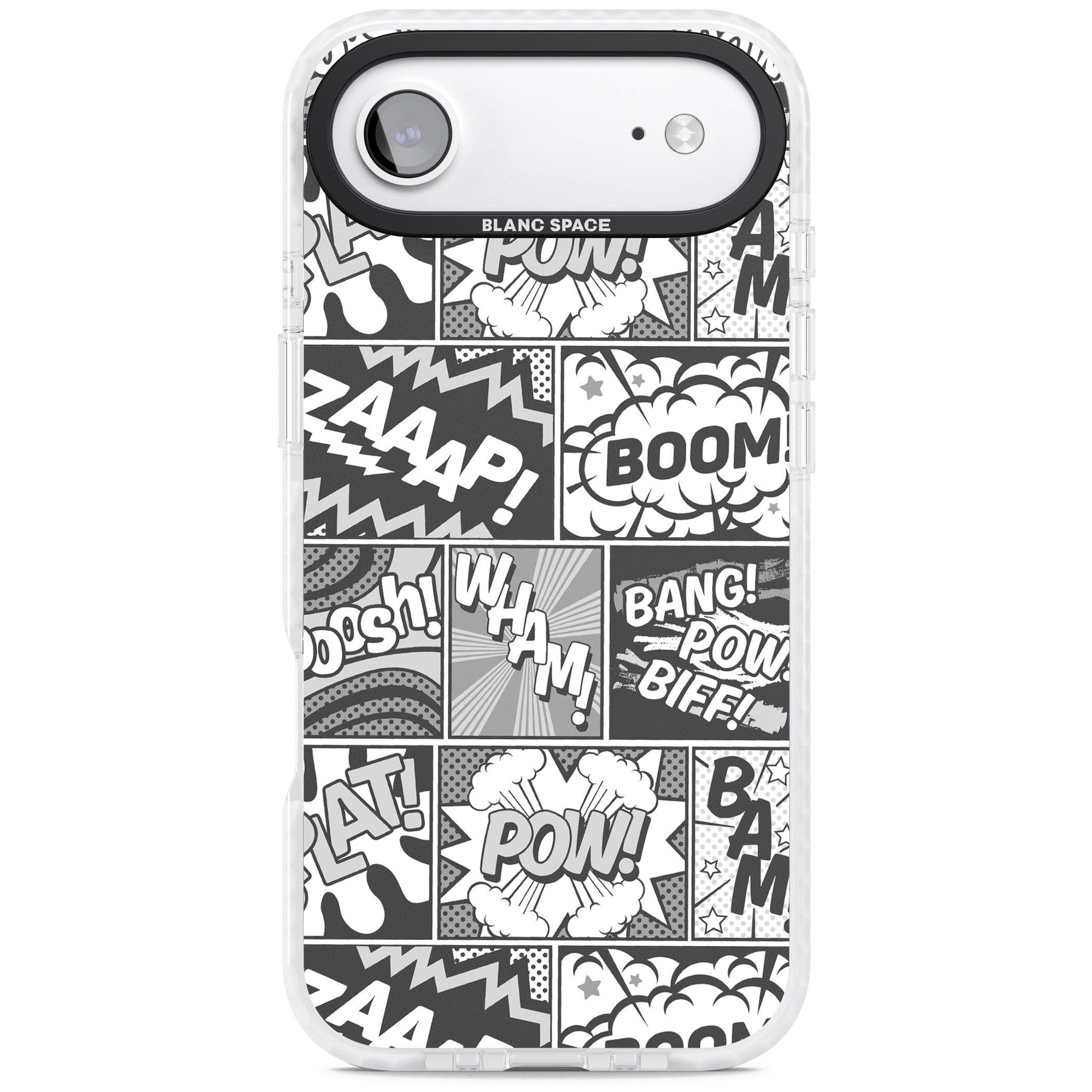 Onomatopoeia (Black & White) iPhone 17 Air Impact Pro Clear Phone Case