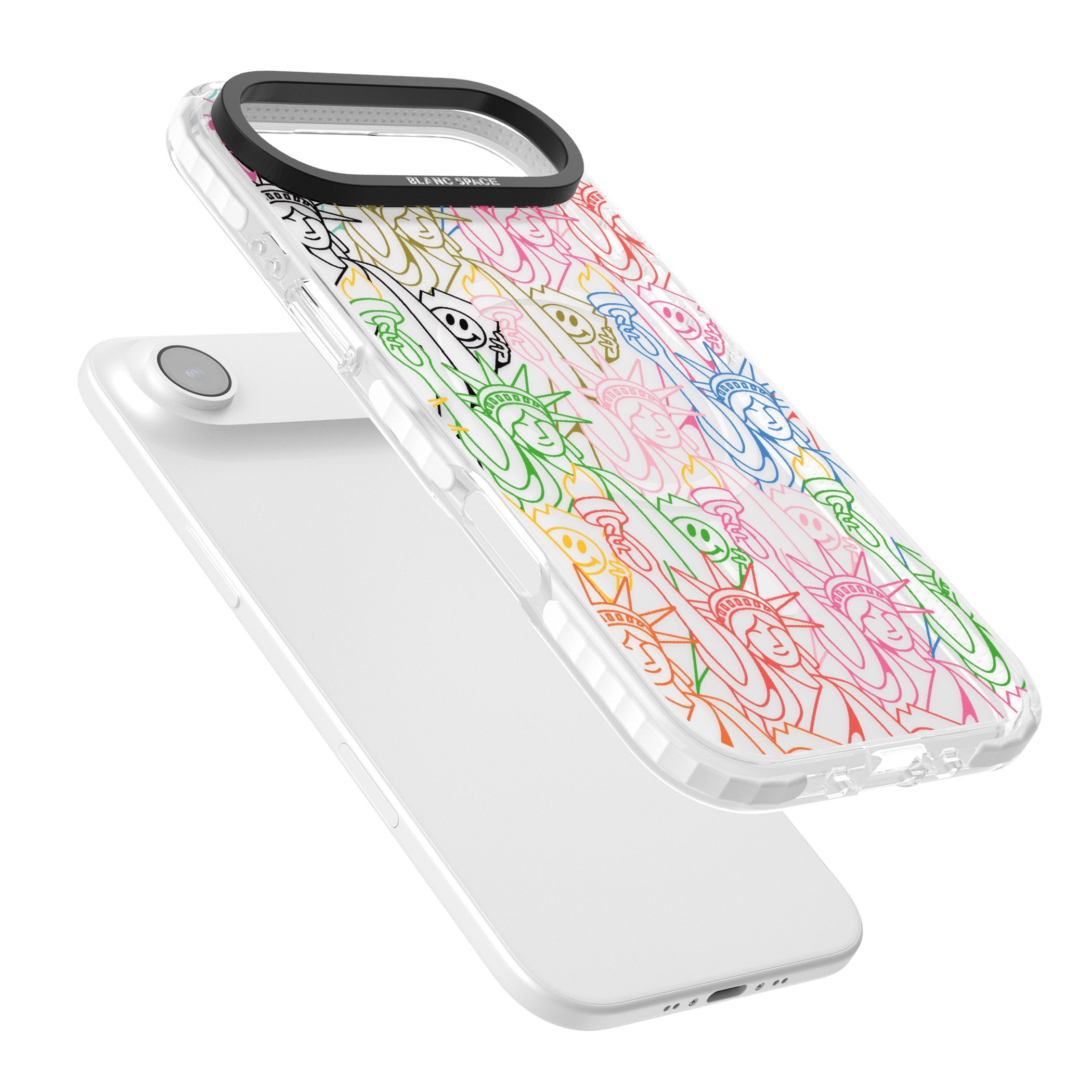 Multicolour Liberty Line Pattern iPhone 17 Air Impact Pro Clear Phone Case Colours