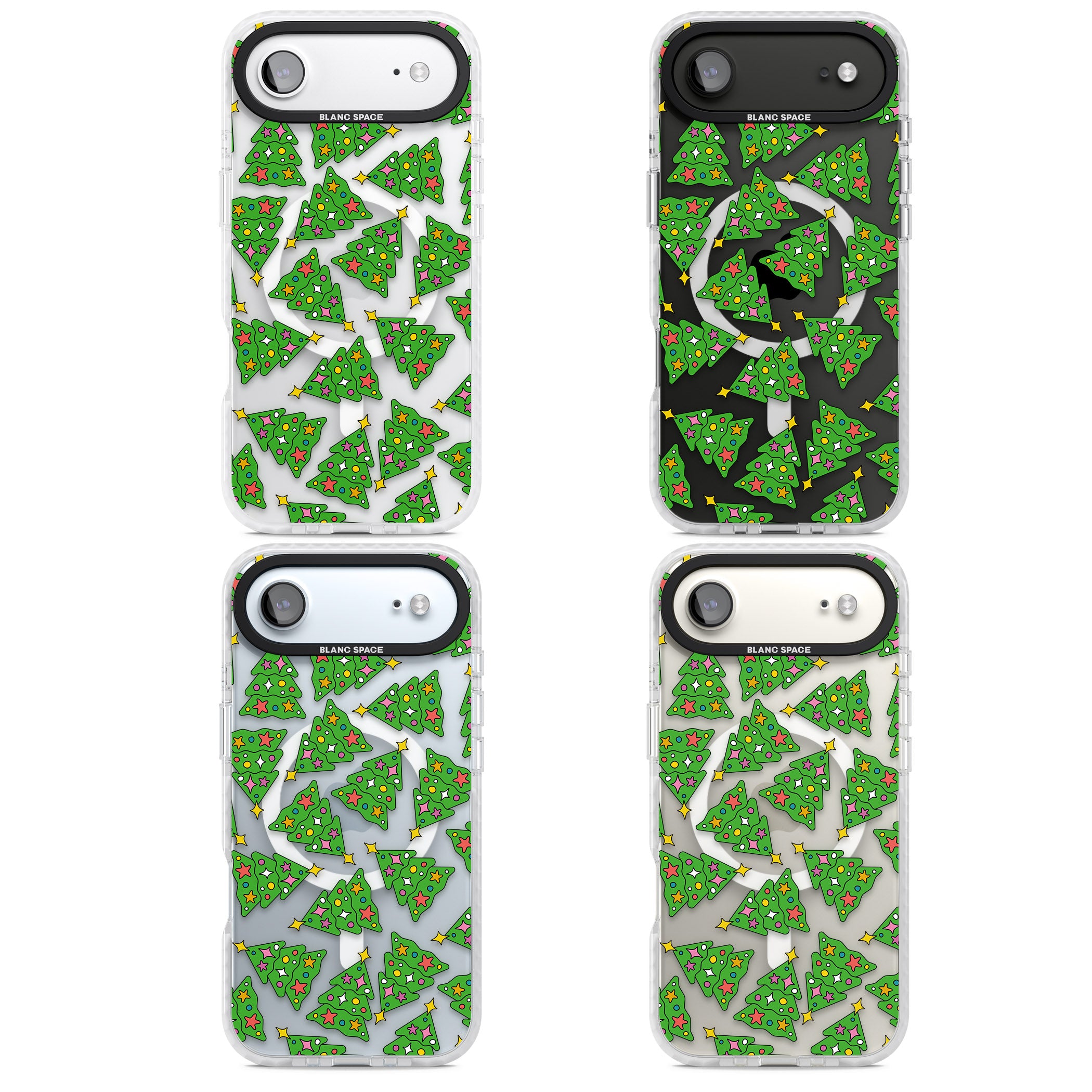 Christmas Tree Pattern iPhone 17 Air Impact Pro Clear Phone Case APT Impact Protection