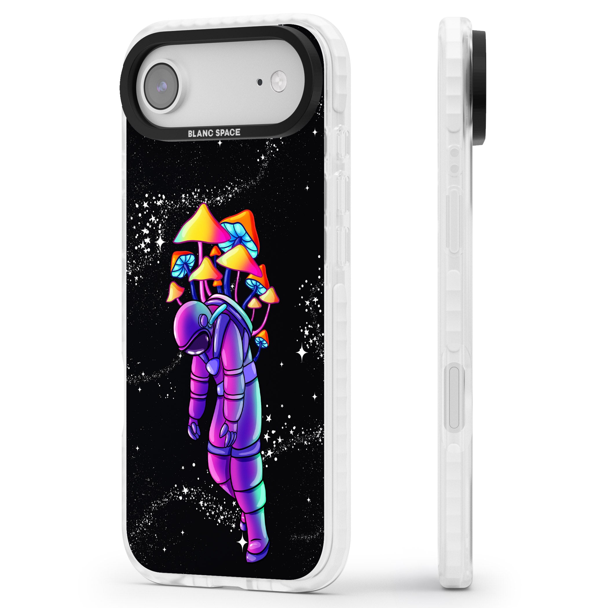 Space Mutation iPhone 17 Air Impact Pro Clear Phone Case Side Profile
