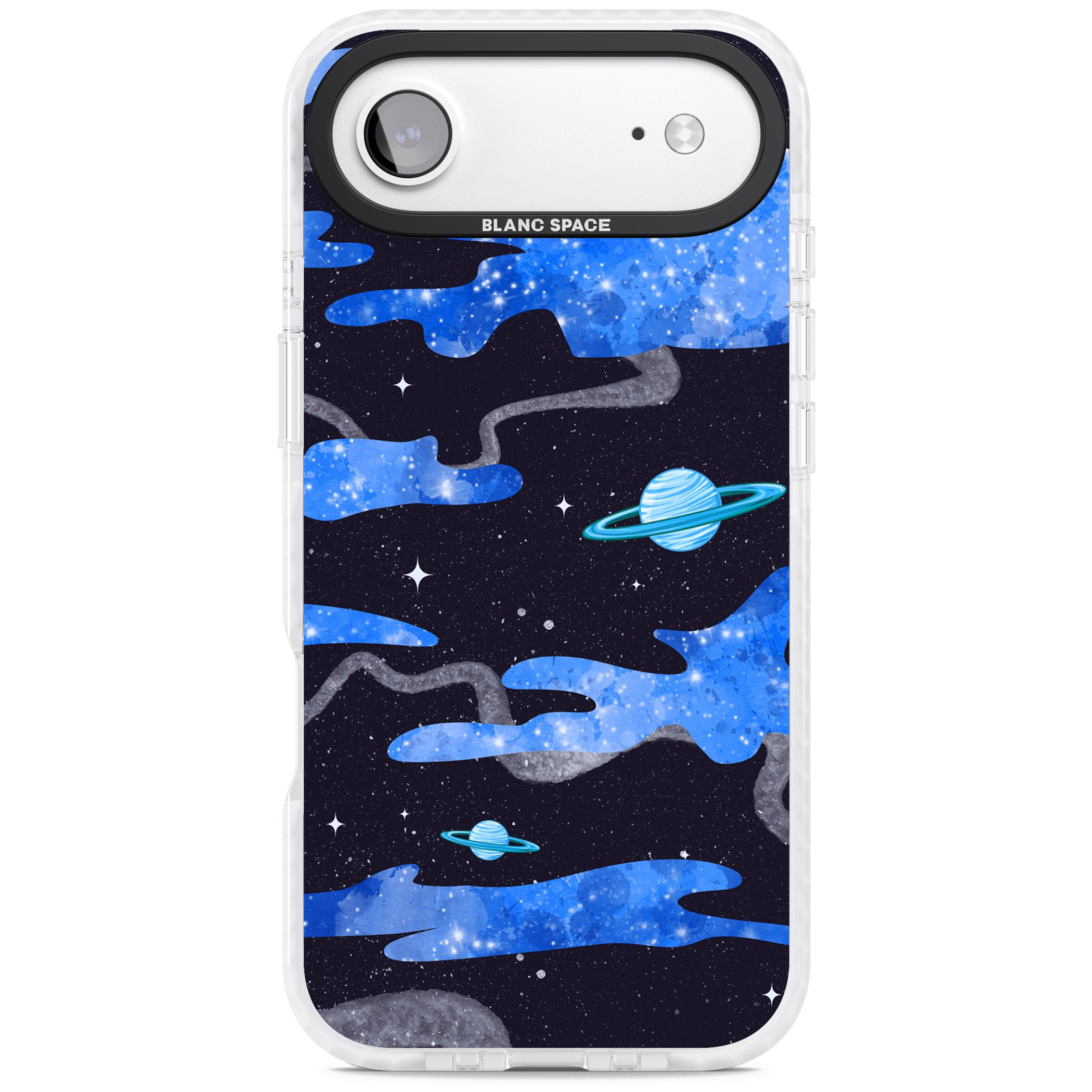 Blue Galaxy iPhone 17 Air Impact Pro Clear Phone Case