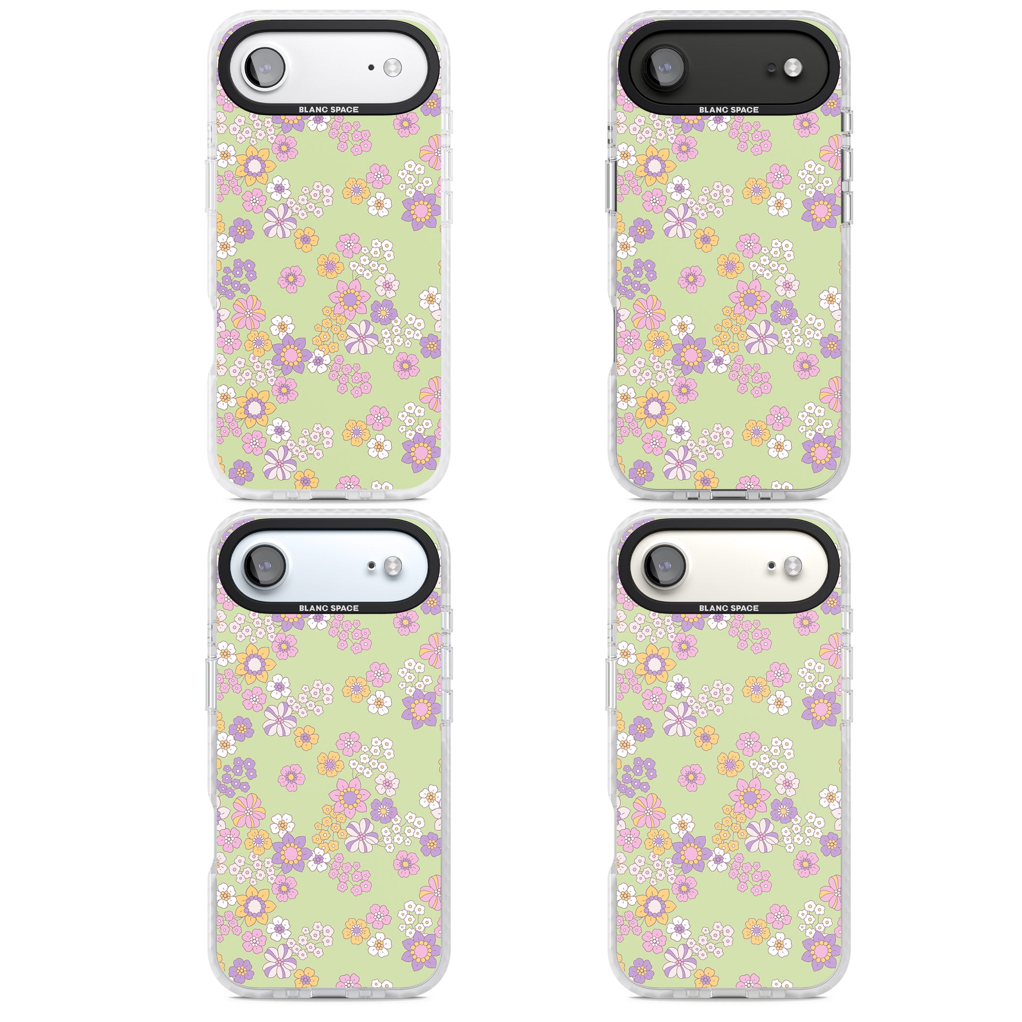Grass Green Flowers iPhone 17 Air Impact Pro Clear Phone Case APT Impact Protection