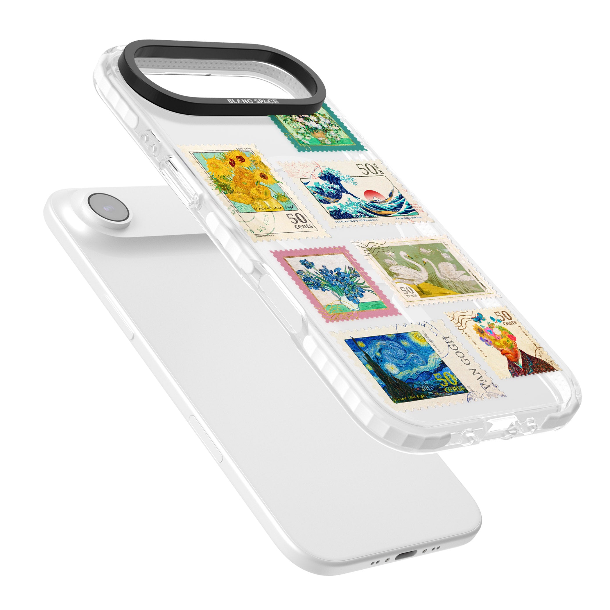 Vintage Art Stamps iPhone 17 Air Impact Pro Clear Phone Case Colours