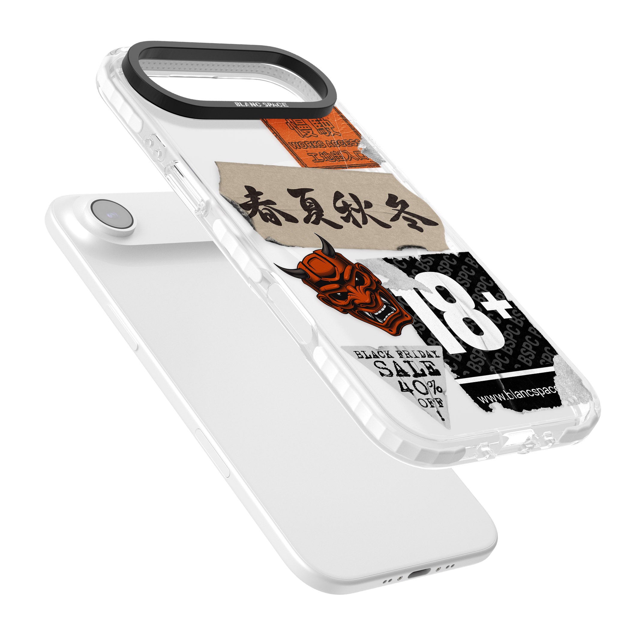 Asian Sticker Mix iPhone 17 Air Impact Pro Clear Phone Case Colours