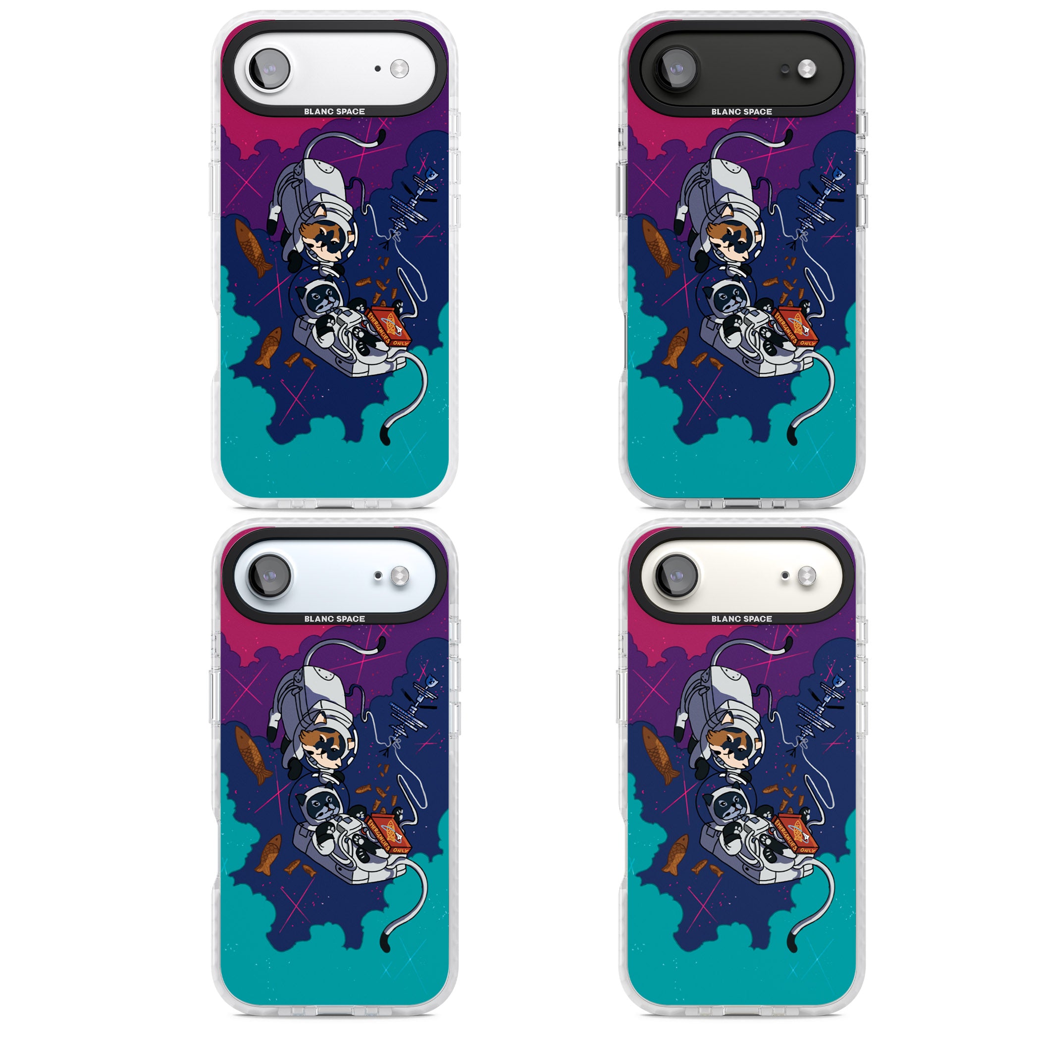 Cats In Space iPhone 17 Air Impact Pro Clear Phone Case APT Impact Protection