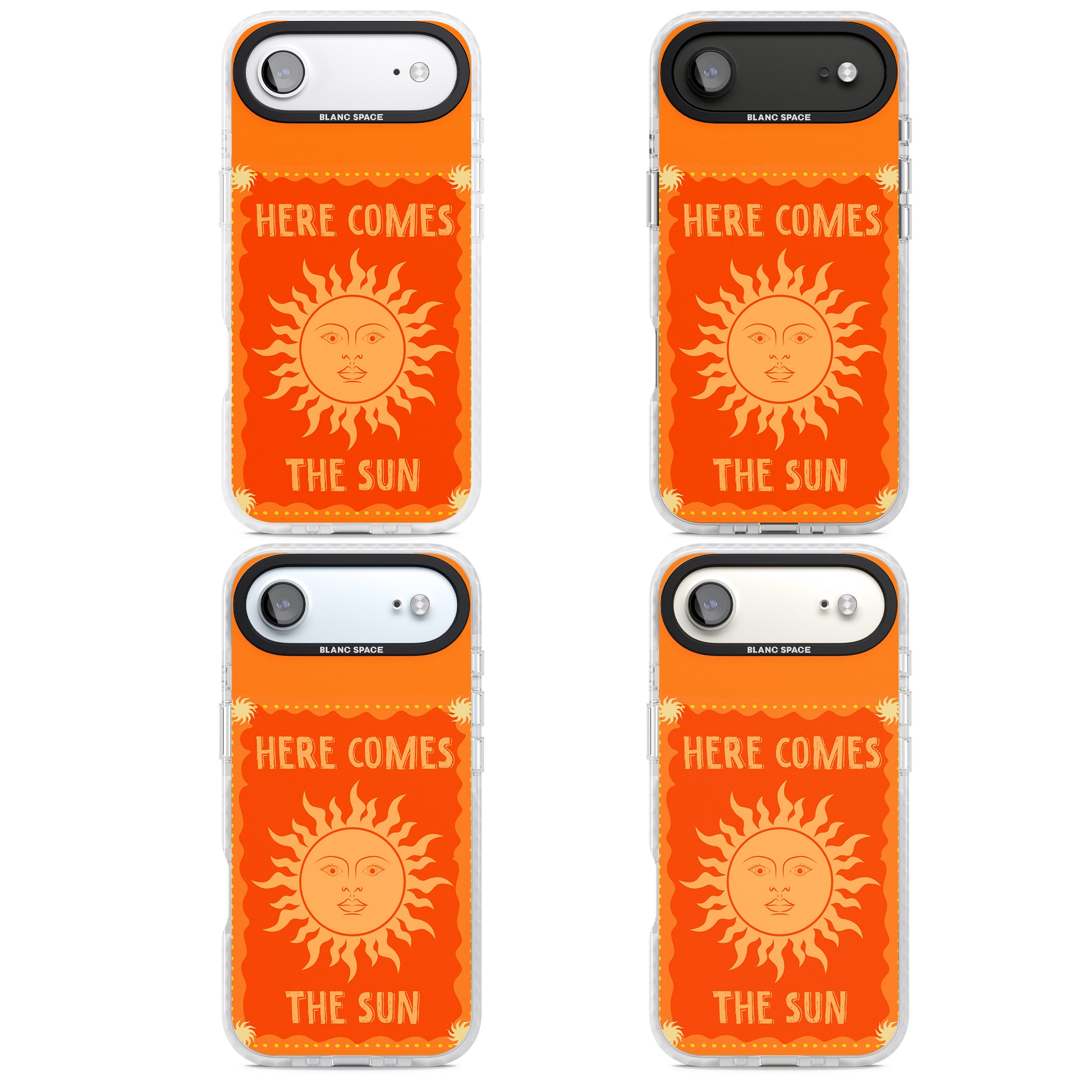 Retro Here Comes The Sun iPhone 17 Air Impact Pro Clear Phone Case APT Impact Protection