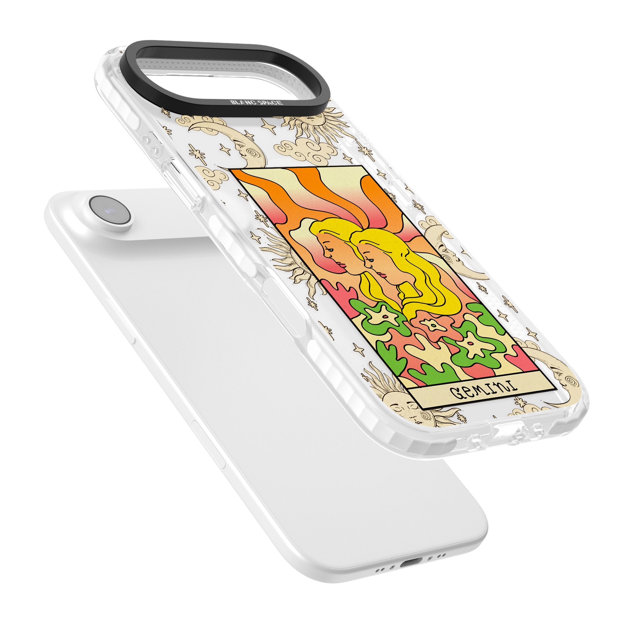 Celestial Zodiac Gemini iPhone 17 Air Impact Pro Clear Phone Case Colours