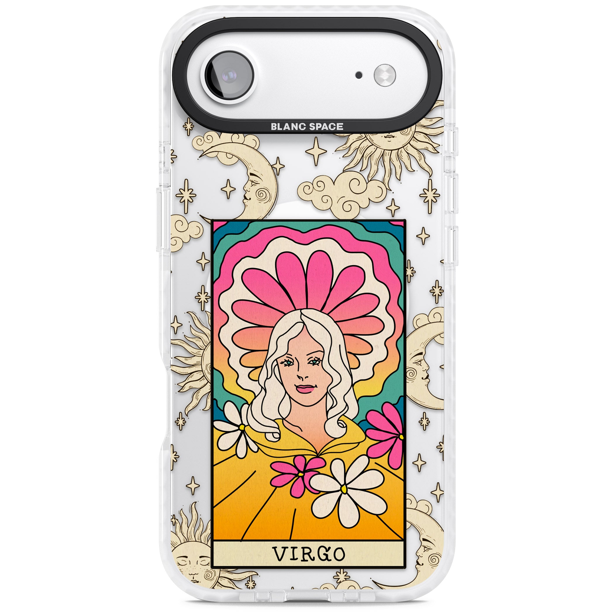 Celestial Zodiac Virgo iPhone 17 Air Impact Pro Clear Phone Case