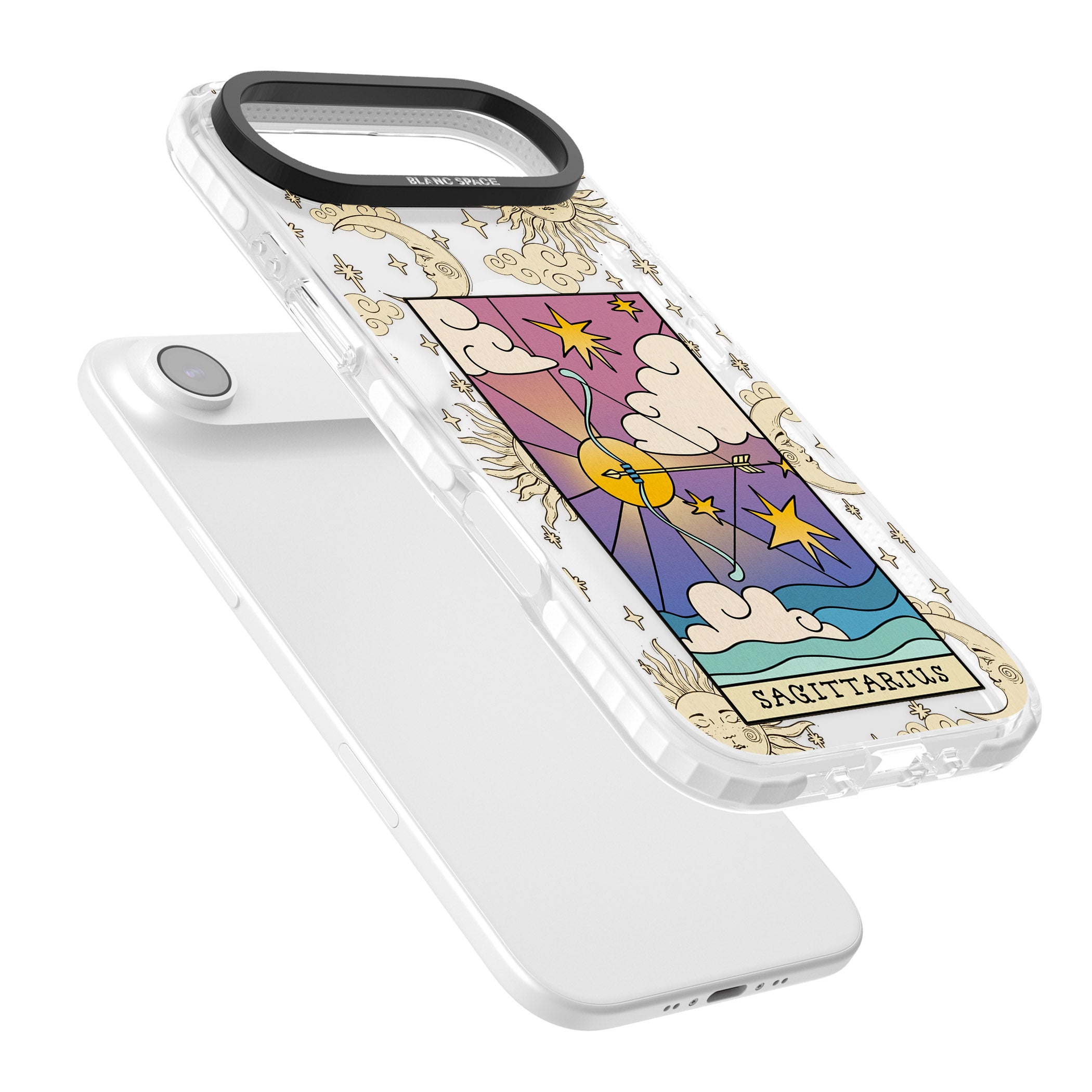 Celestial Zodiac Sagittarius iPhone 17 Air Impact Pro Clear Phone Case Colours