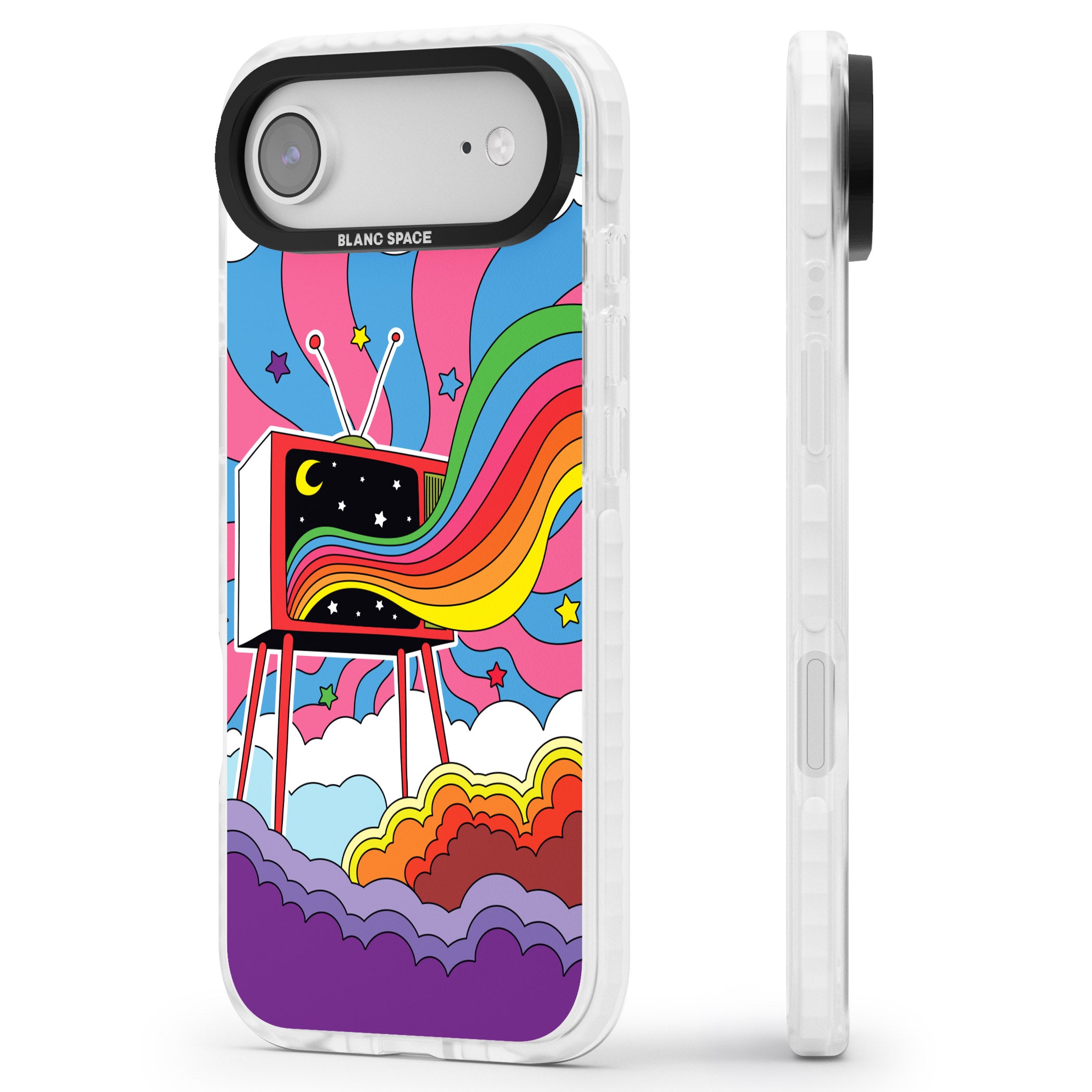 Tv Captivation iPhone 17 Air Impact Pro Clear Phone Case Side Profile