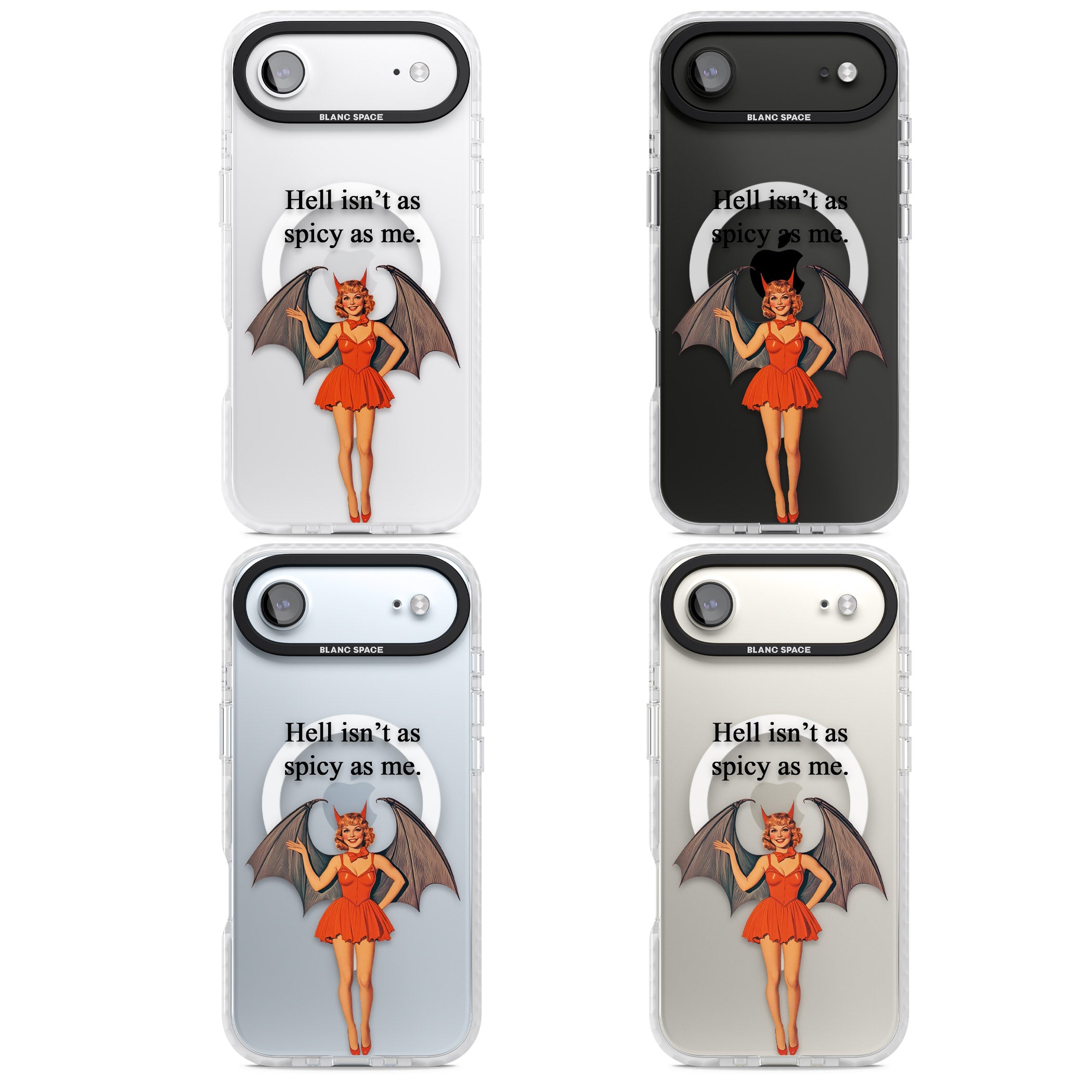 Hell Isnt As Spicy As Me iPhone 17 Air Impact Pro Clear Phone Case APT Impact Protection