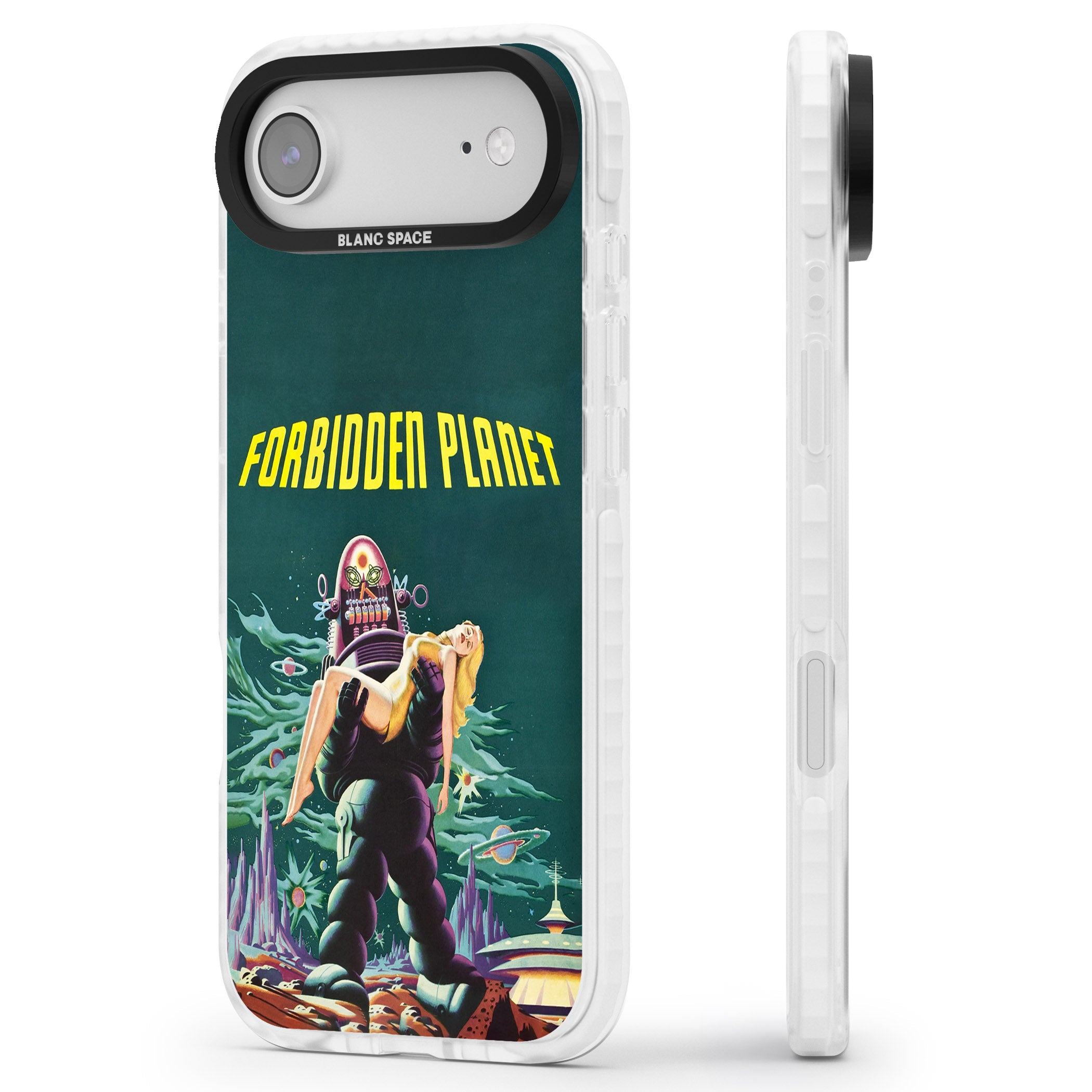 Forbidden Planet Poster iPhone 17 Air Impact Pro Clear Phone Case Side Profile
