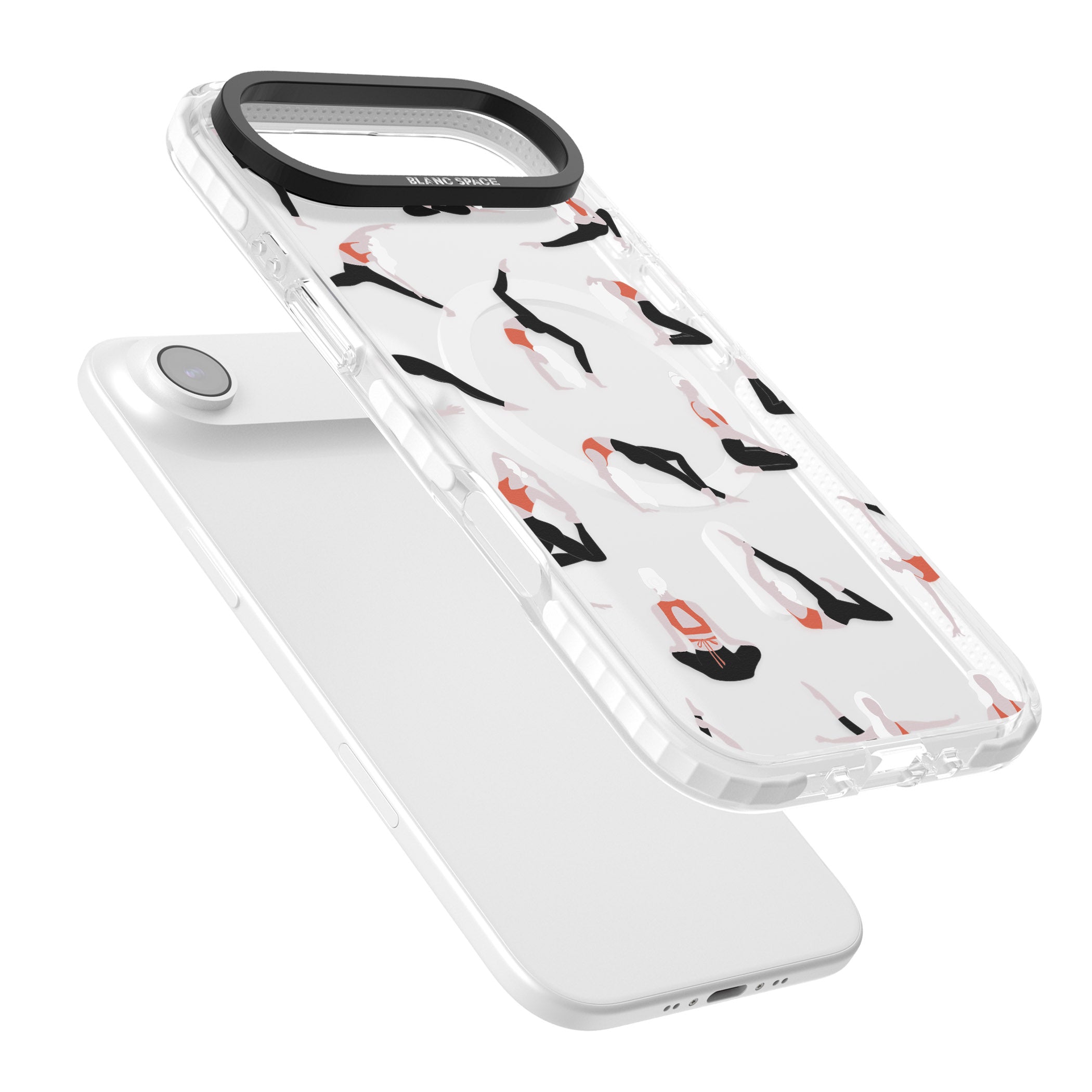 Yoga Poses Clear iPhone 17 Air Impact Pro Clear Phone Case Colours