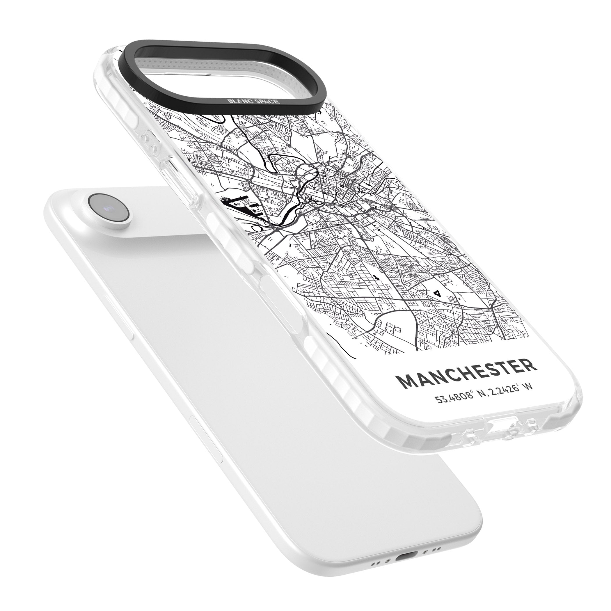 Manchester Map iPhone 17 Air Impact Clear Phone Case Colours