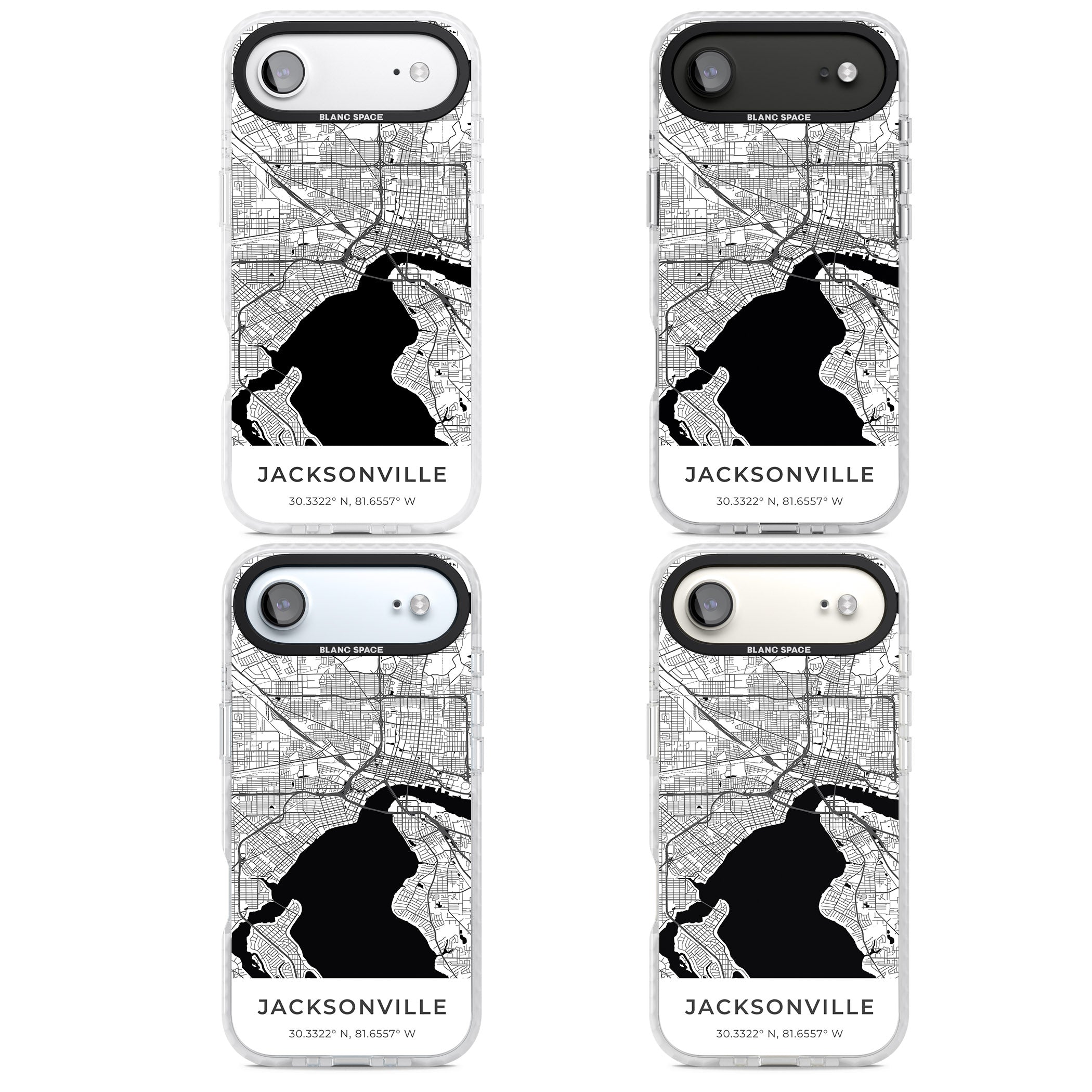 Jacksonville Map iPhone 17 Air Impact Clear Phone Case APT Impact Protection